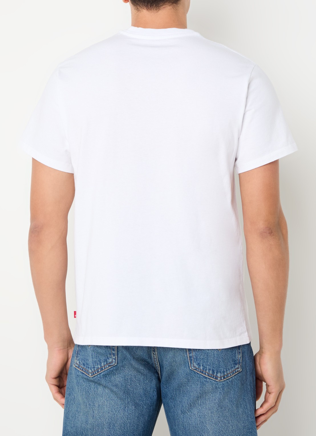 Levi's T-shirt met borstzak - achterkant wit