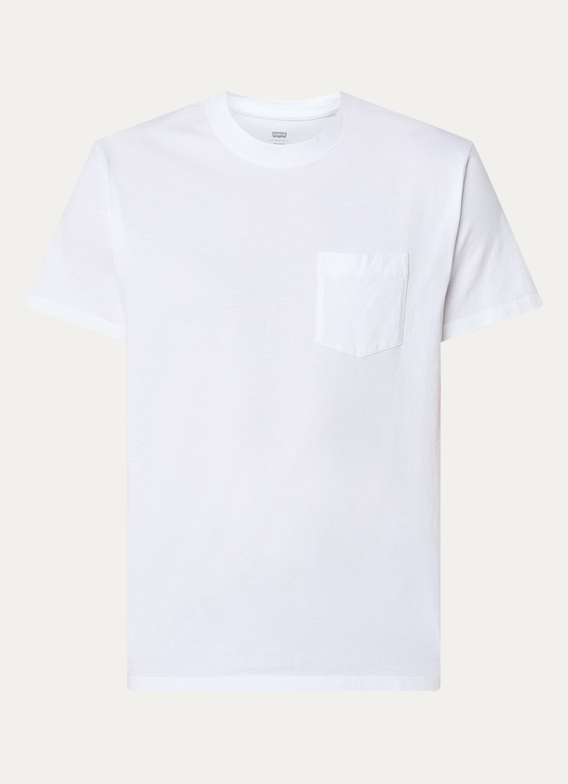 Levi's T-shirt met borstzak - voorkant 2 wit