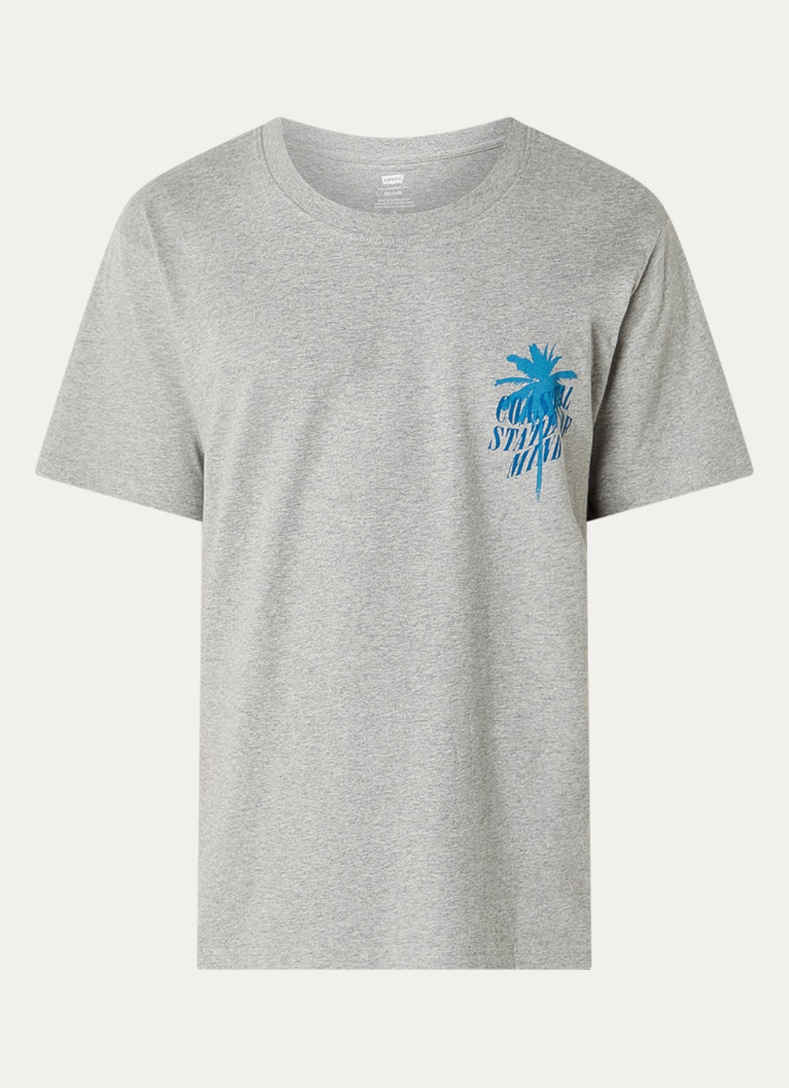 Levi's T-shirt met front- en backprint - voorkant 2 grijsmele