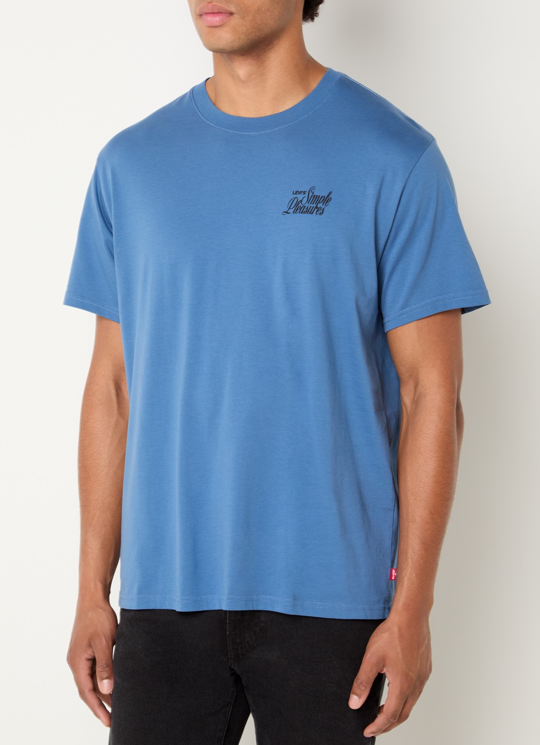 Levi's T-shirt met logo- en backprint - achterkant 2 blauw