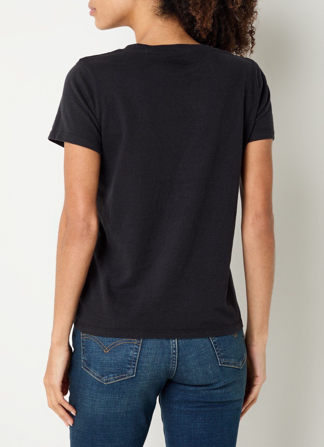 Levi's T-shirt met logo - achterkant zwart