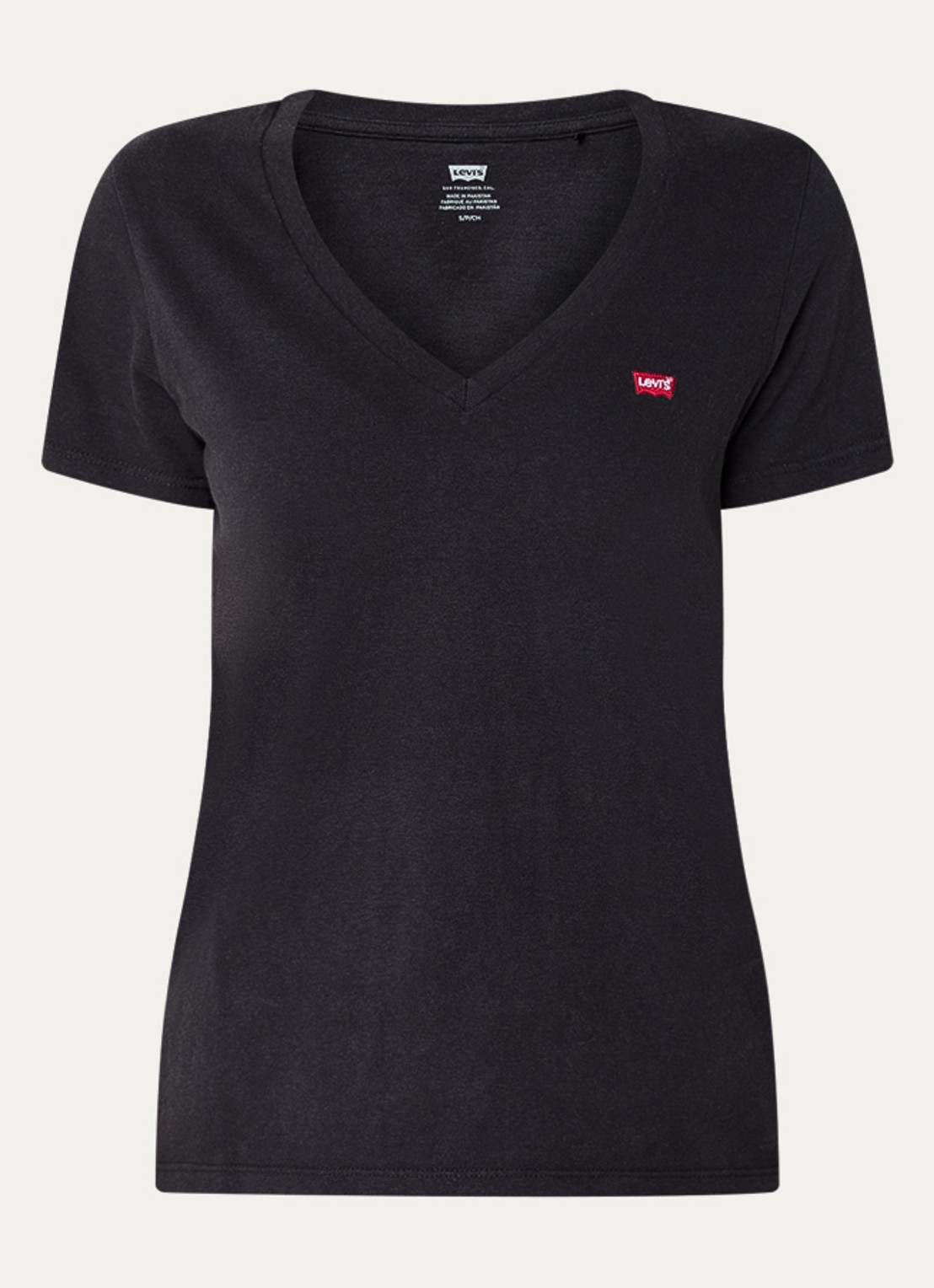 Levi's T-shirt met logo - voorkant 2 zwart