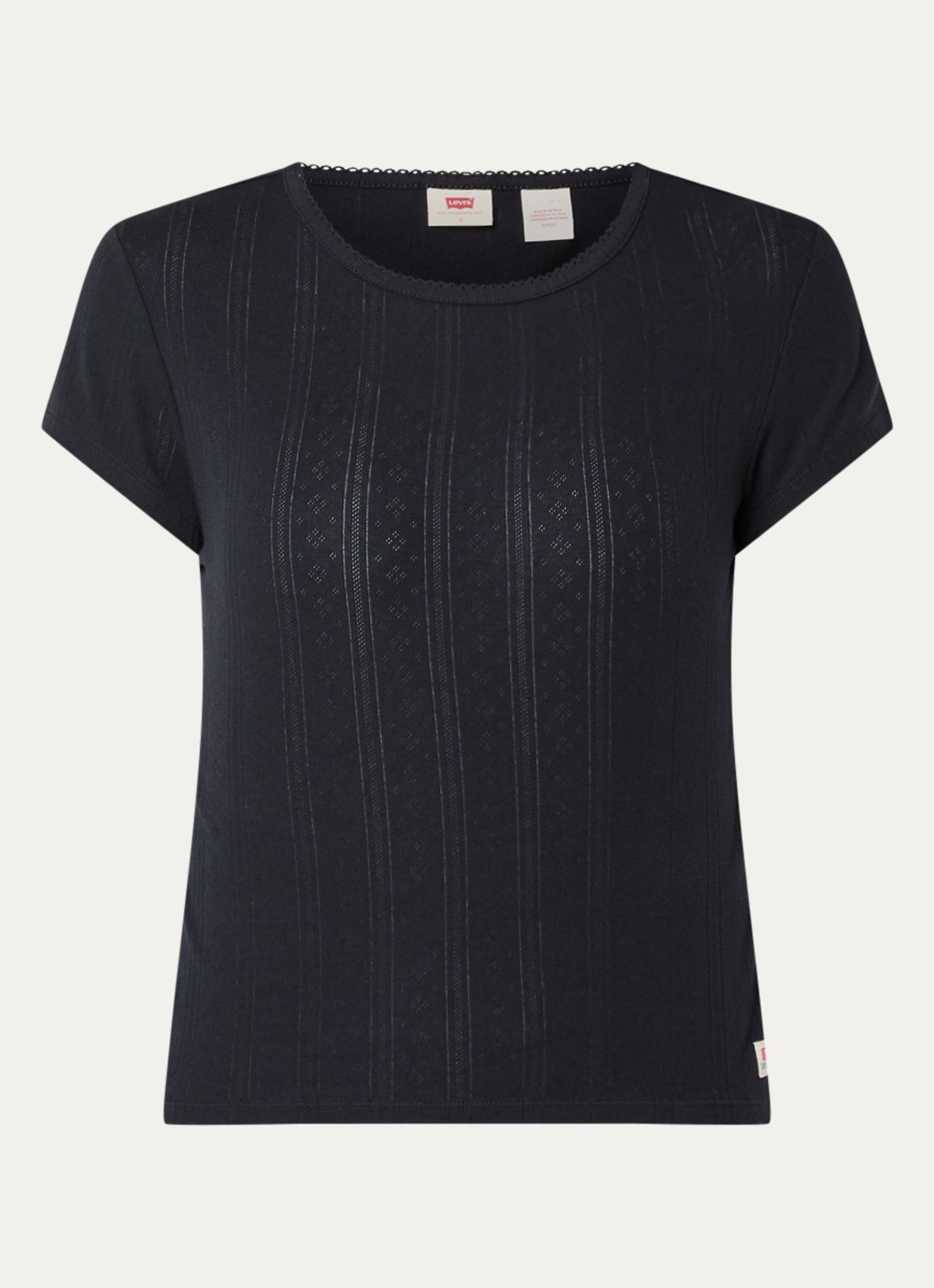 Levi's T-shirt met logo - voorkant 3 zwart