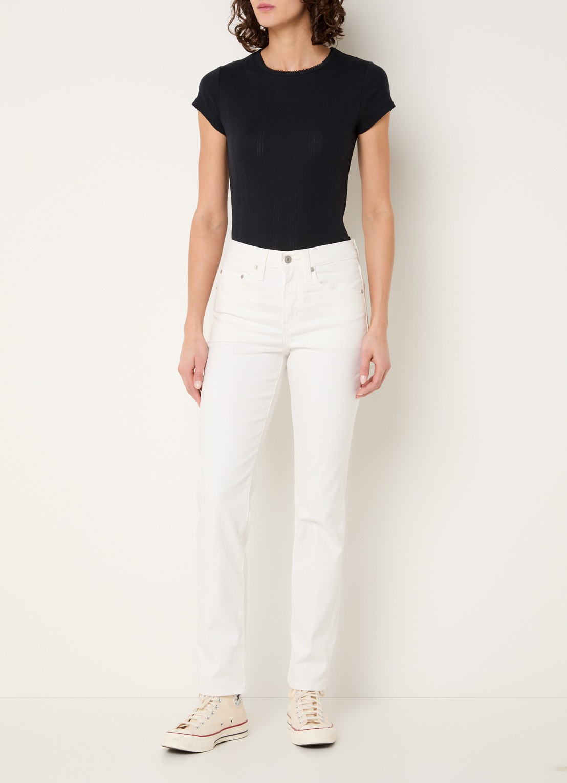 Levi's T-shirt met logo - voorkant 4 zwart