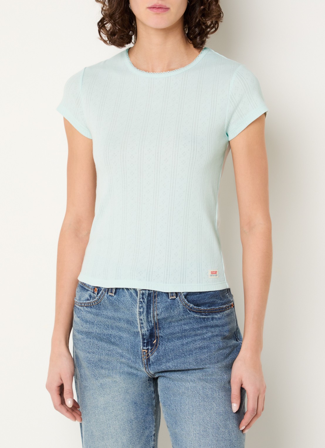 Levi's T-shirt met logo - detail 3 mint