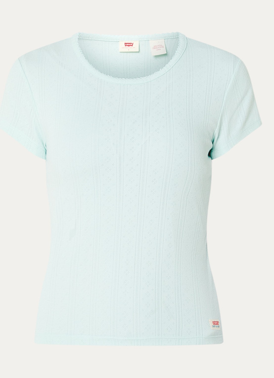 Levi's T-shirt met logo - voorkant mint