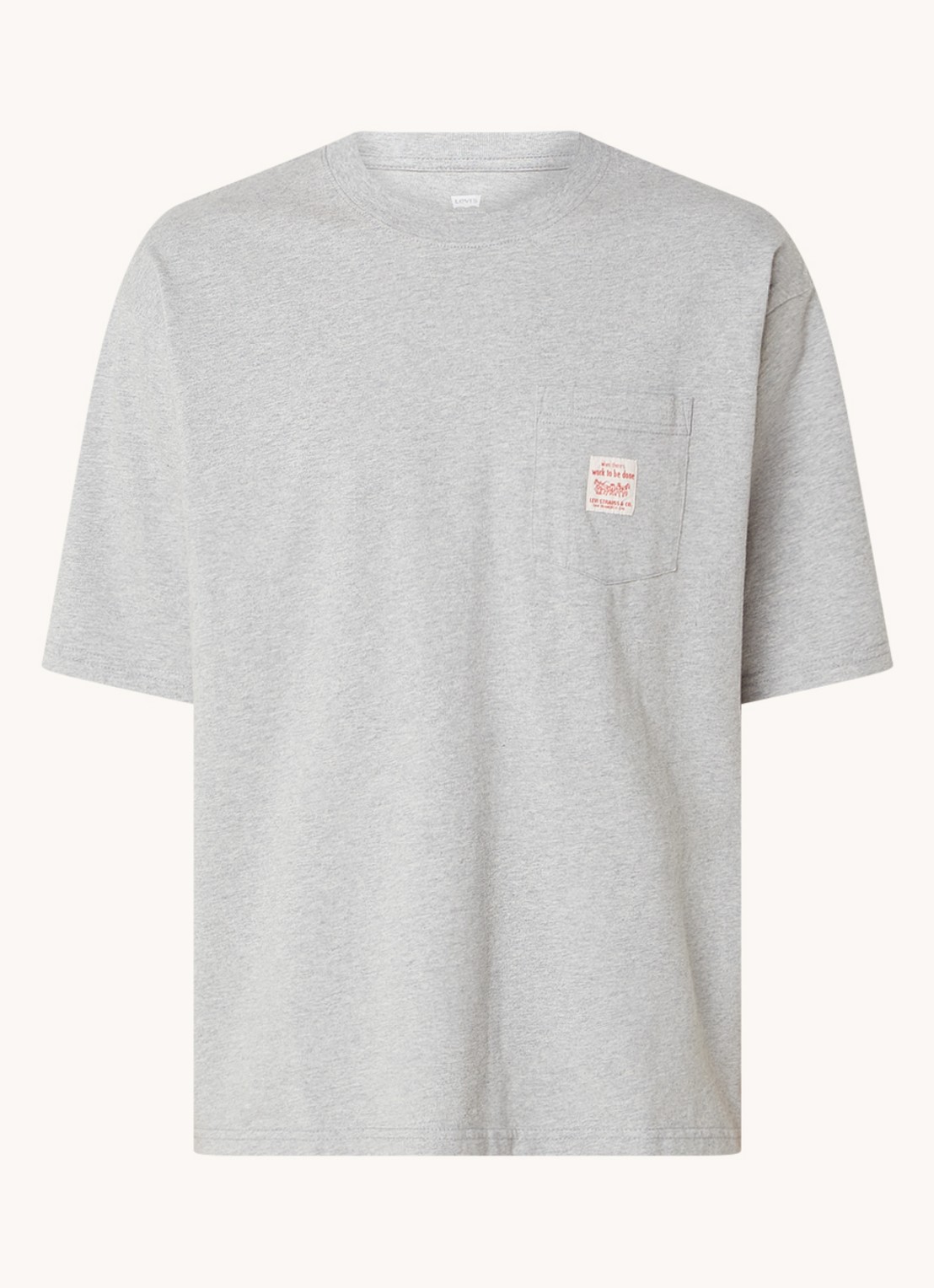 Levi's T-shirt met logo - voorkant 2 grijsmele