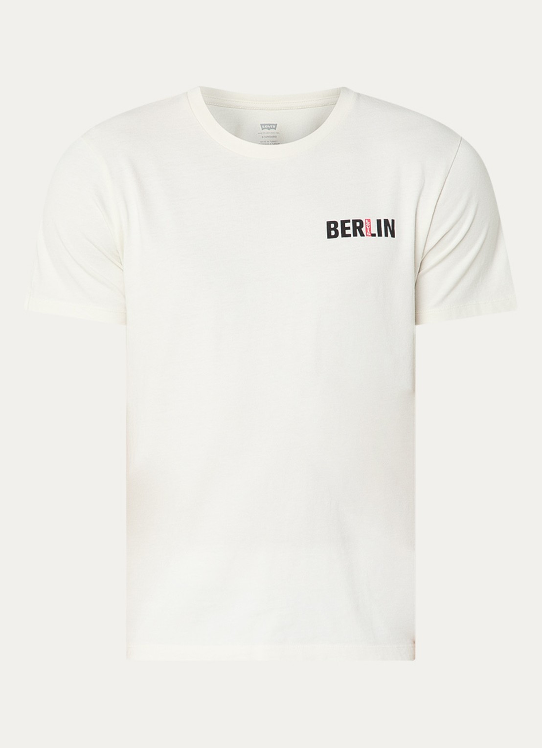 Levi's T-shirt met logo - voorkant gebroken wit