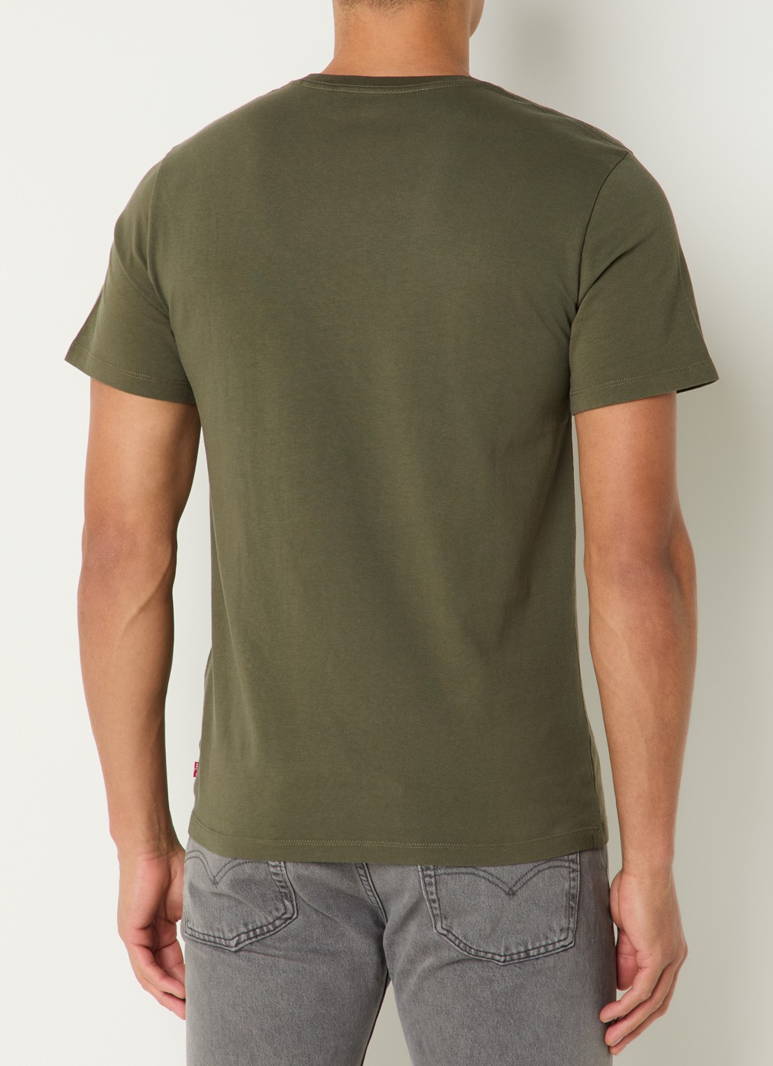 Levi's T-shirt met logo - achterkant 2 legergroen