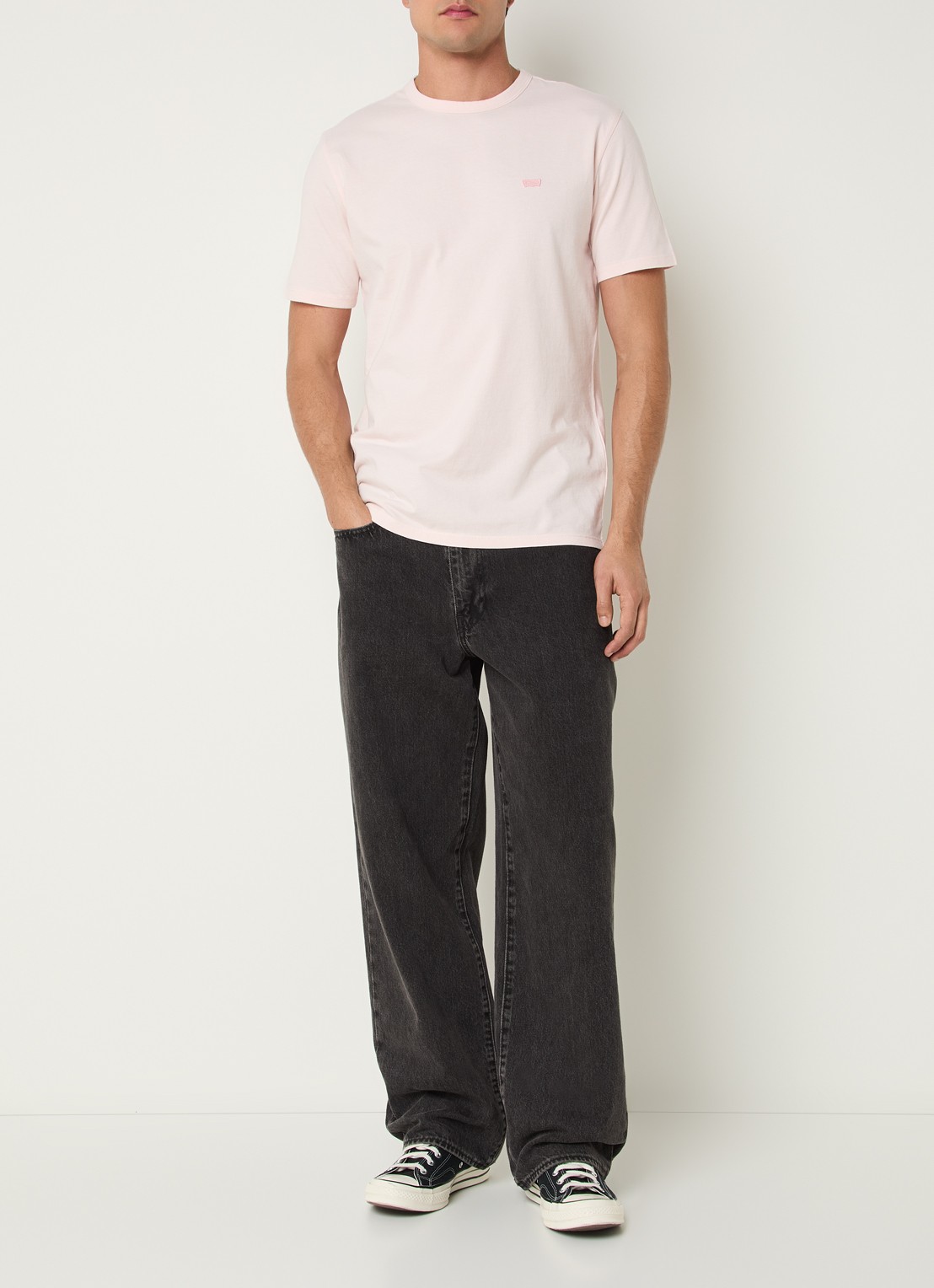 Levi's T-shirt met logo - voorkant 2 lichtroze