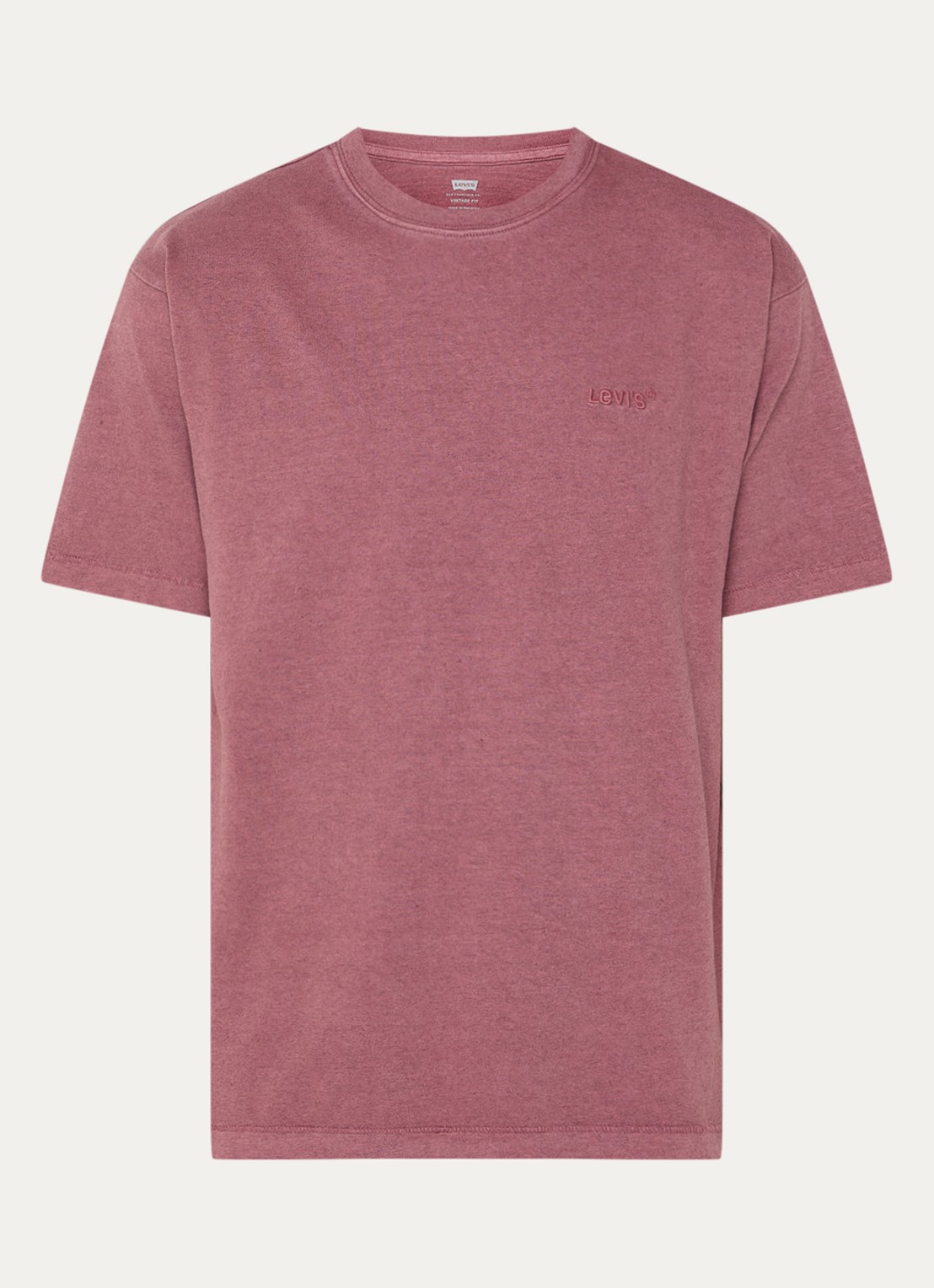 Levi's T-shirt met logo - voorkant 3 steenrood