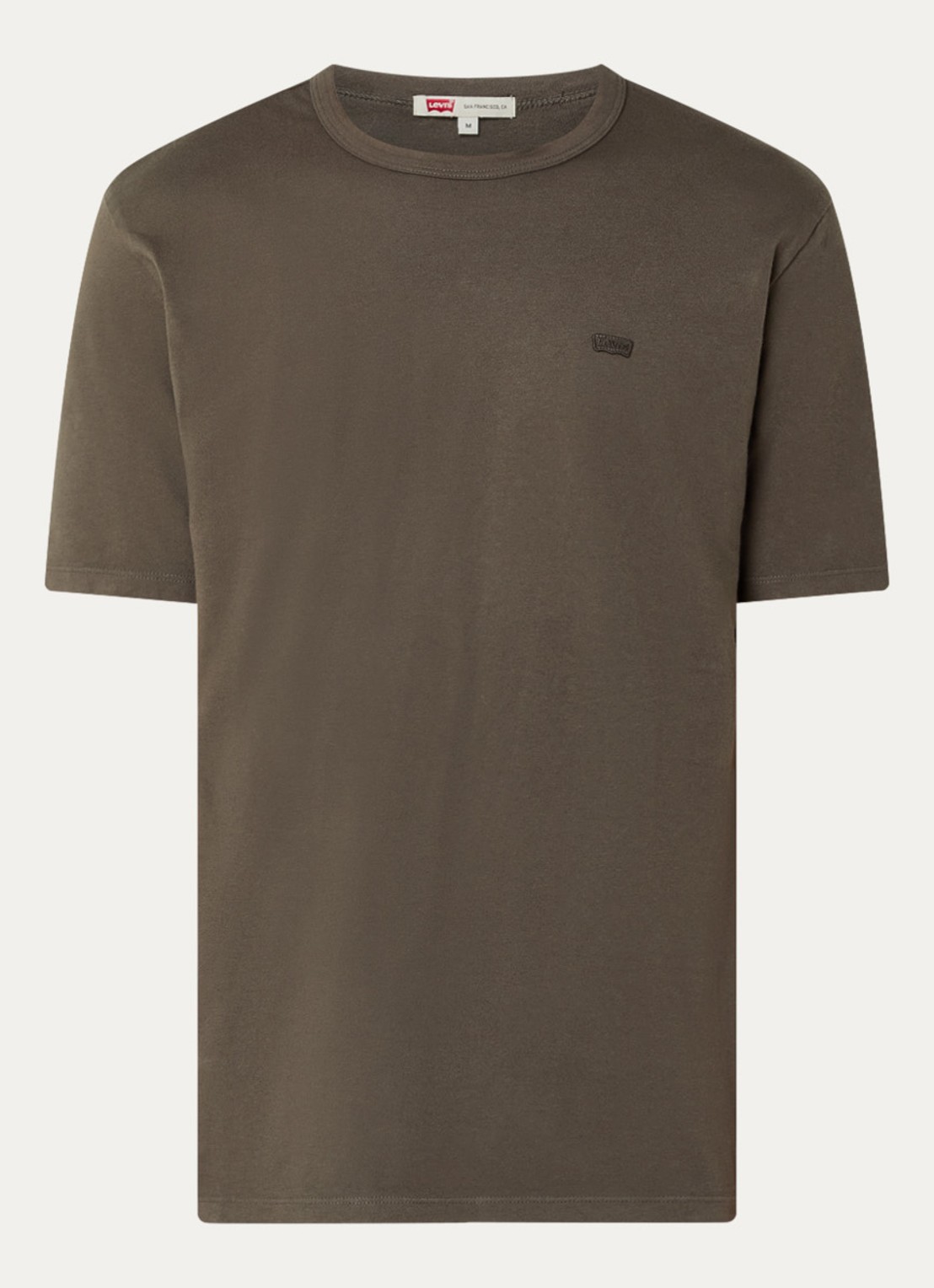 Levi's T-shirt met logo - voorkant 3 olijfgroen