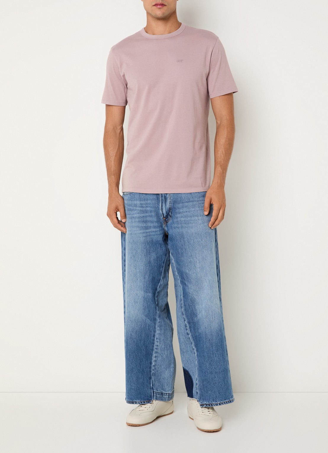 Levi's T-shirt met logo - voorkant 3 oudroze