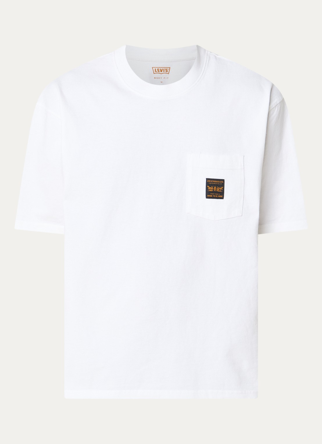Levi's T-shirt met logo - voorkant 2 wit