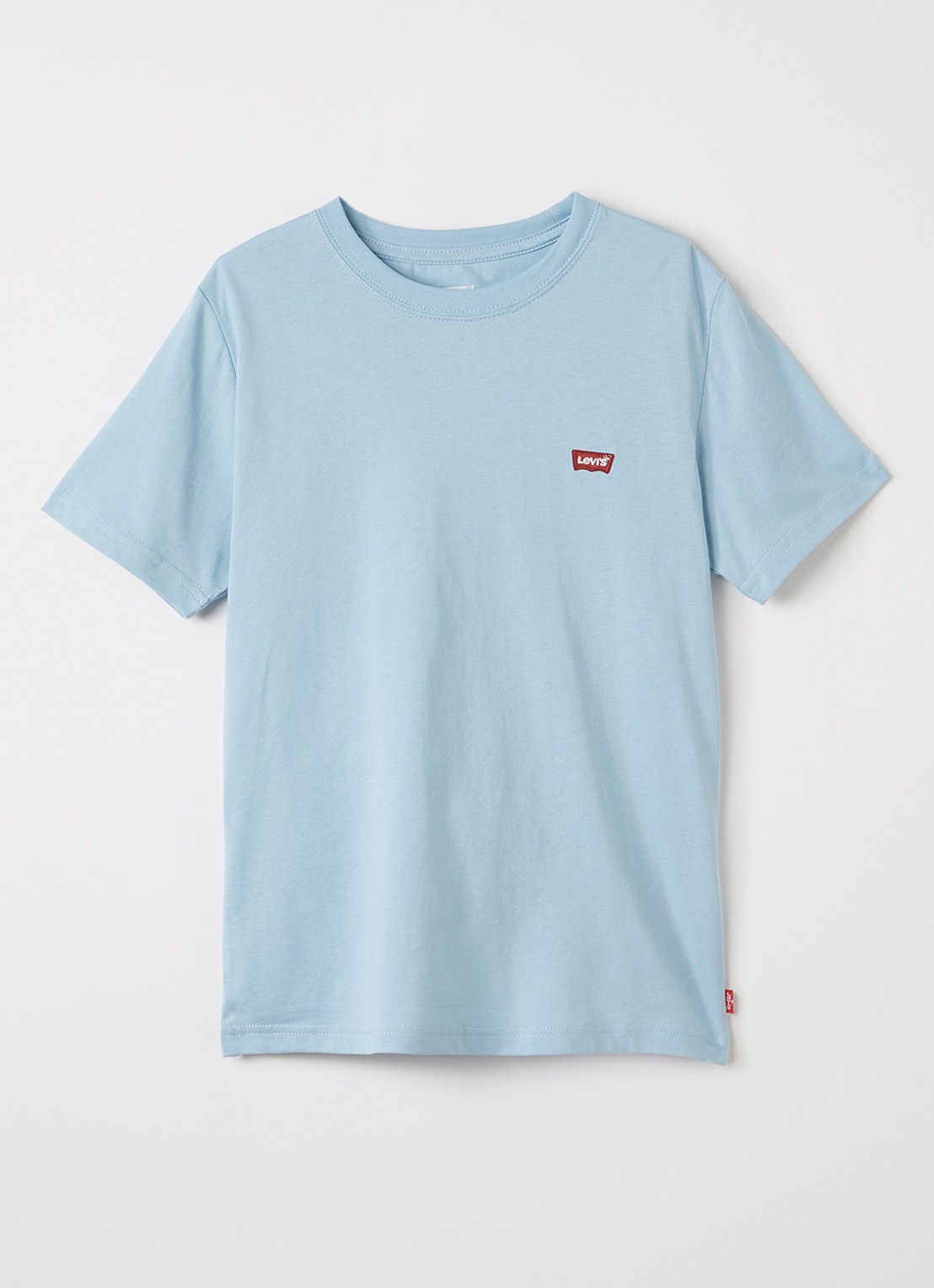 Levi's T-shirt met logoborduring - voorkant lichtblauw