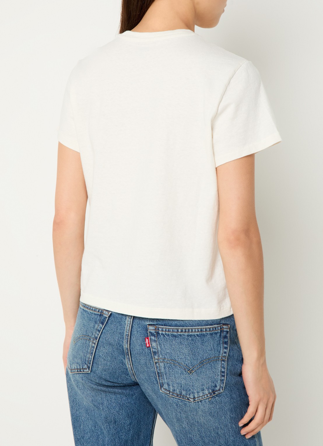 Levi's T-shirt met logoborduring  - achterkant 4 beige