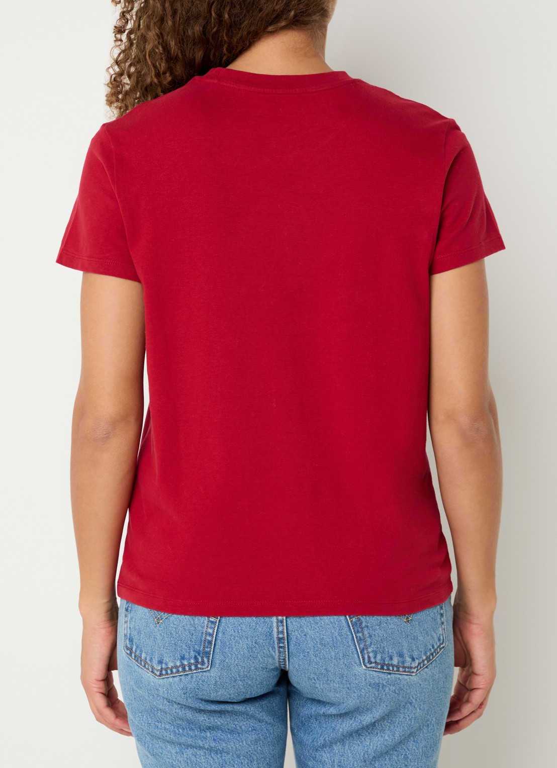 Levi's T-shirt met logoborduring - achterkant 4 rood