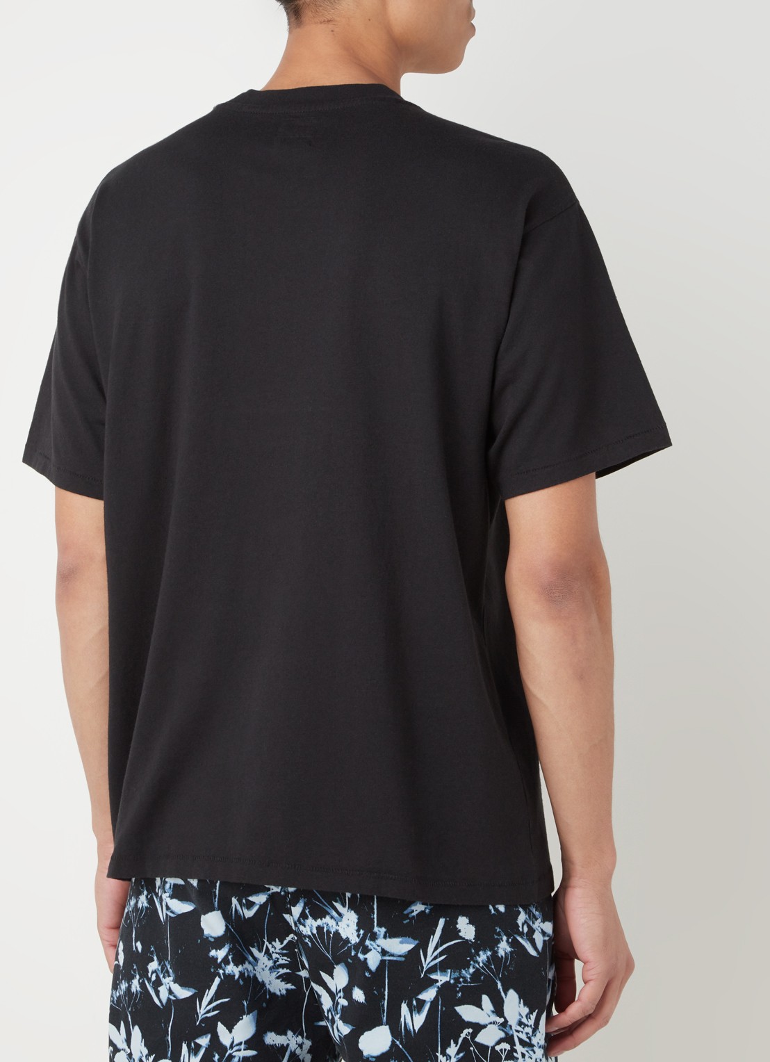 Levi's T-shirt met logoborduring - achterkant 3 zwart