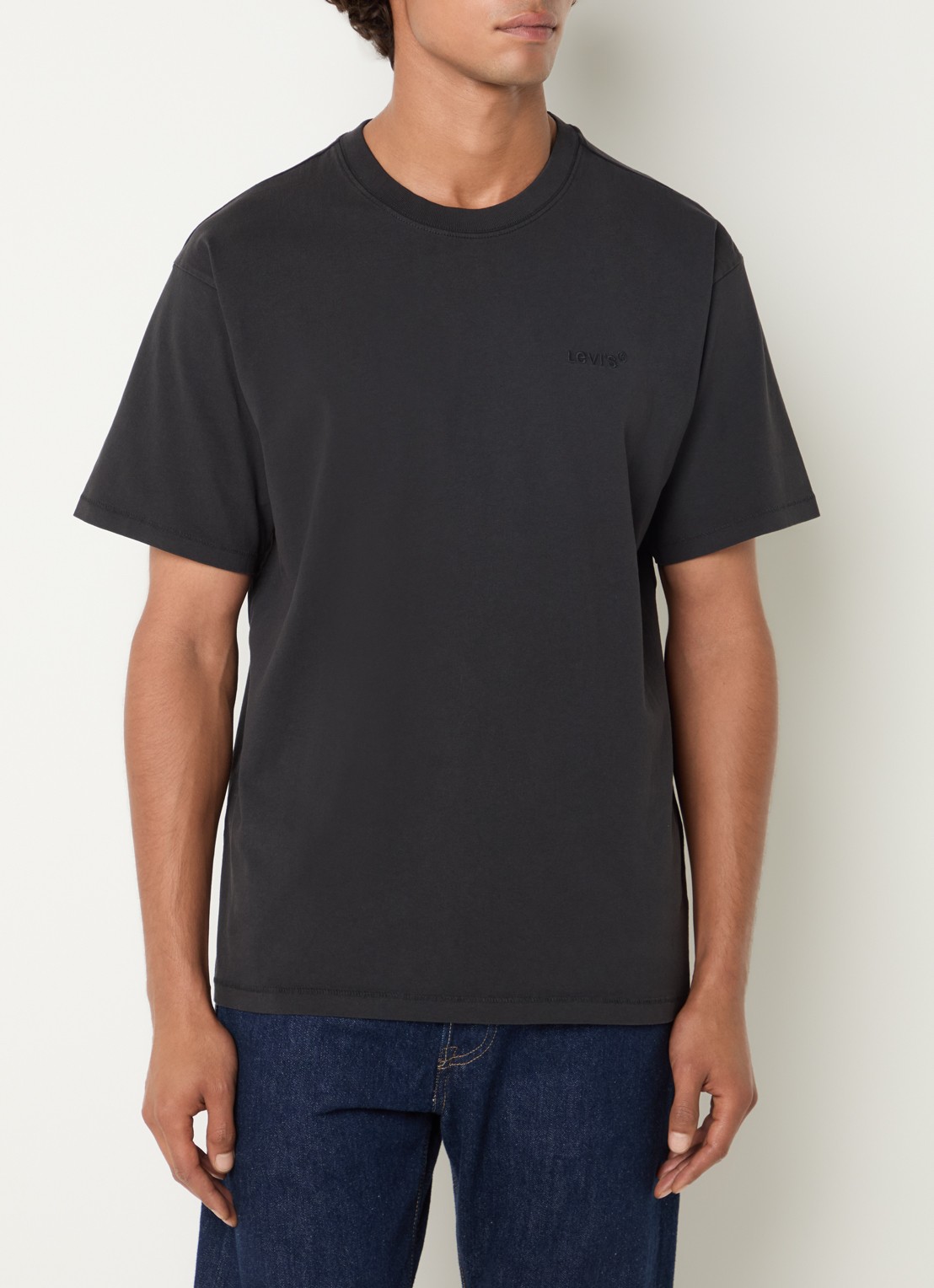 Levi's T-shirt met logoborduring - detail 2 zwart
