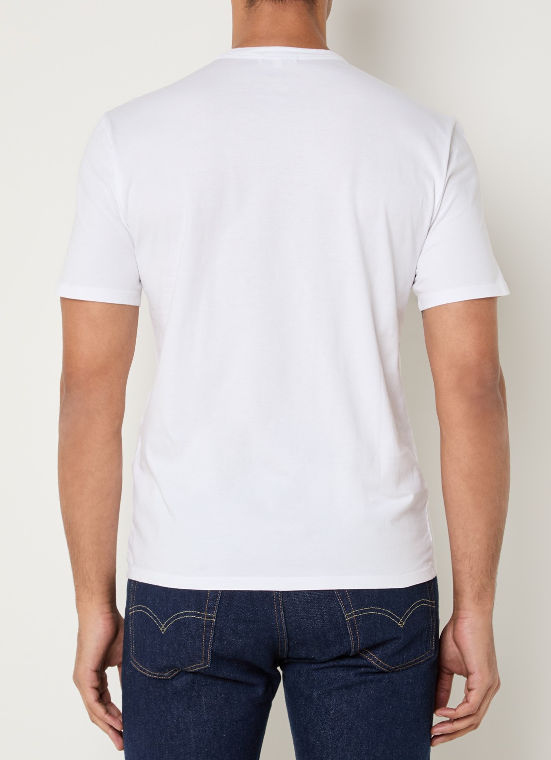 Levi's T-shirt met logoborduring - achterkant 4 wit