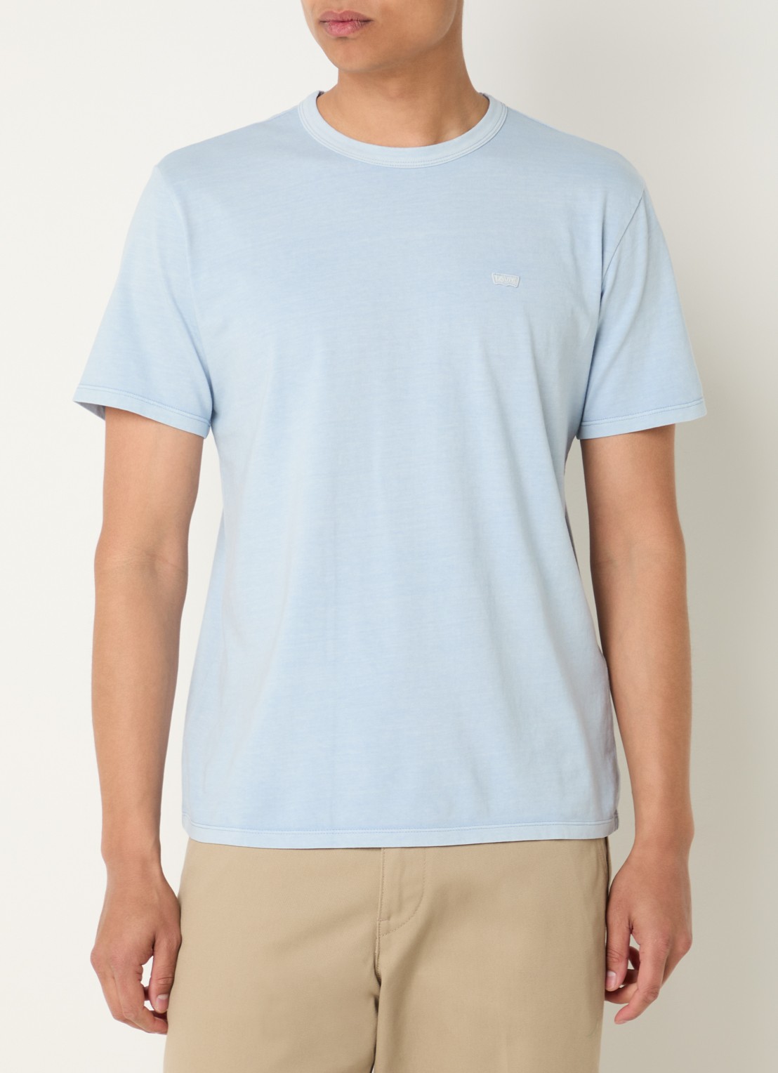 Levi's T-shirt met logoborduring - detail 4 blauwgrijs