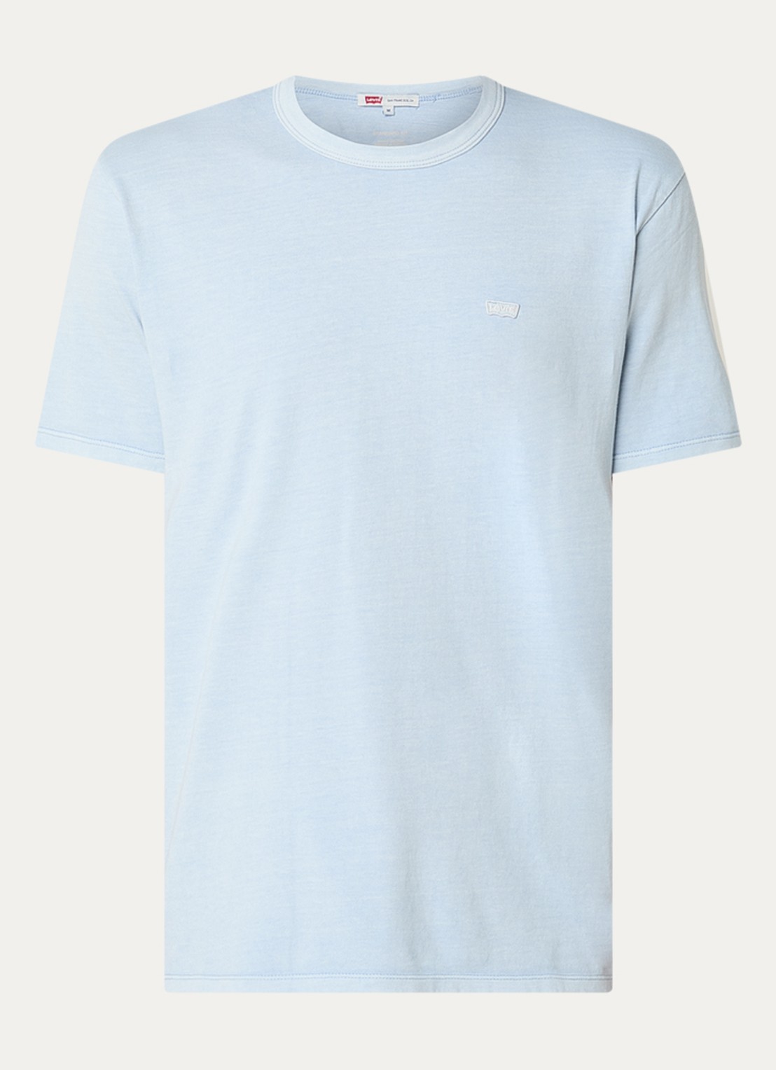 Levi's T-shirt met logoborduring - voorkant 2 blauwgrijs