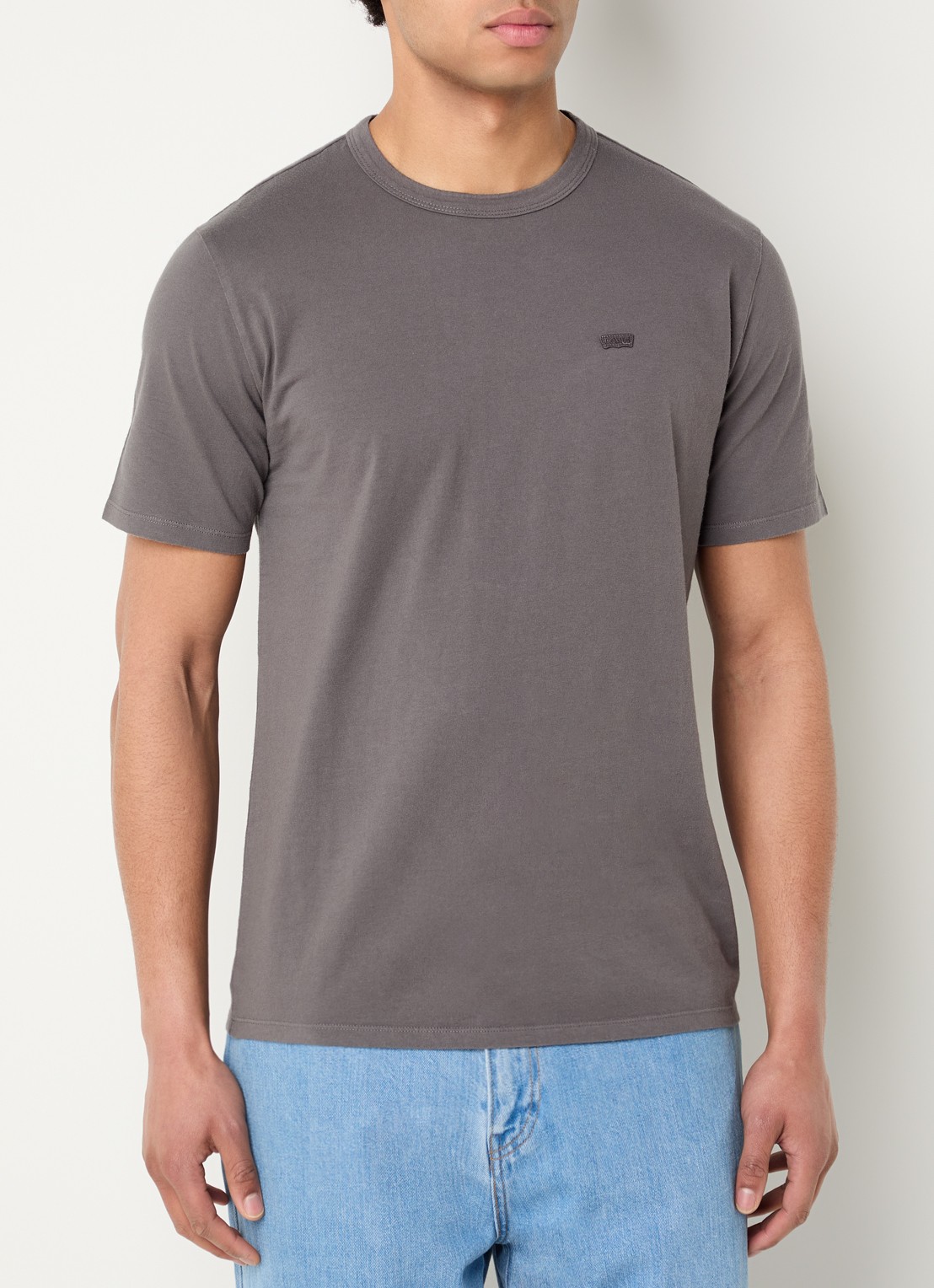Levi's T-shirt met logoborduring - detail 4 donkergrijs