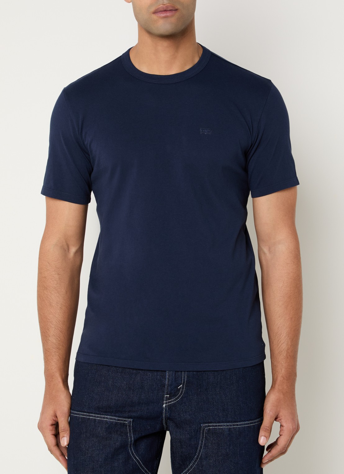 Levi's T-shirt met logoborduring - detail 4 donkerblauw
