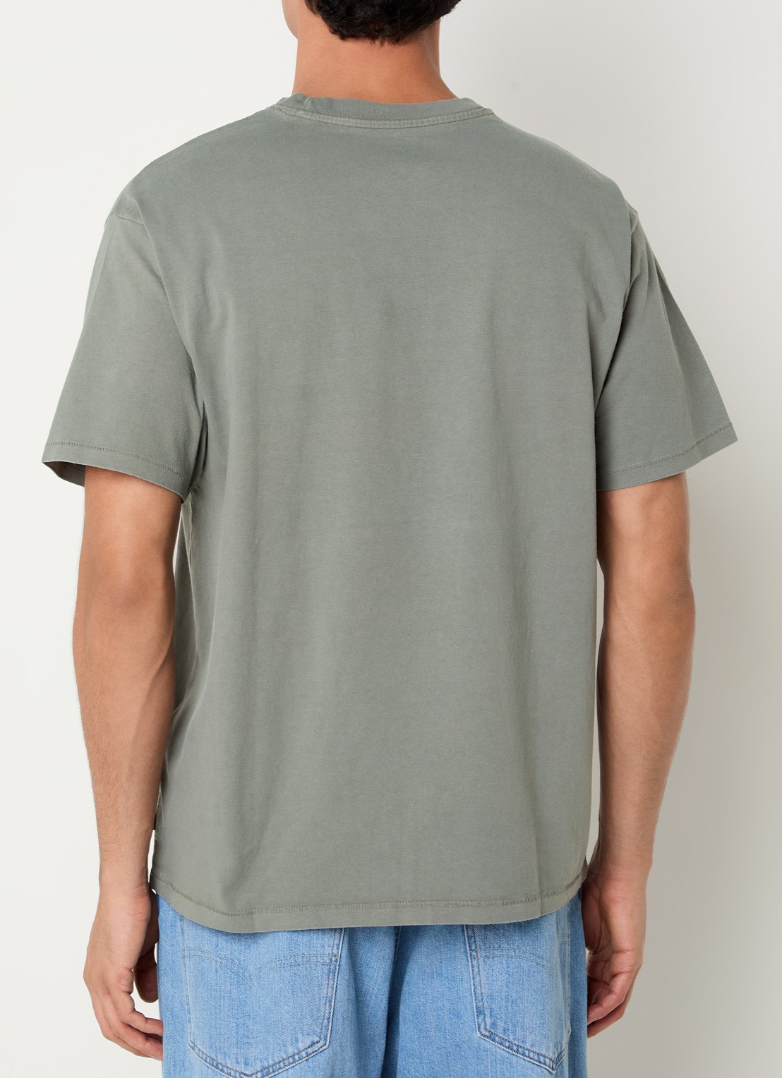Levi's T-shirt met logoborduring - achterkant 3 olijfgroen