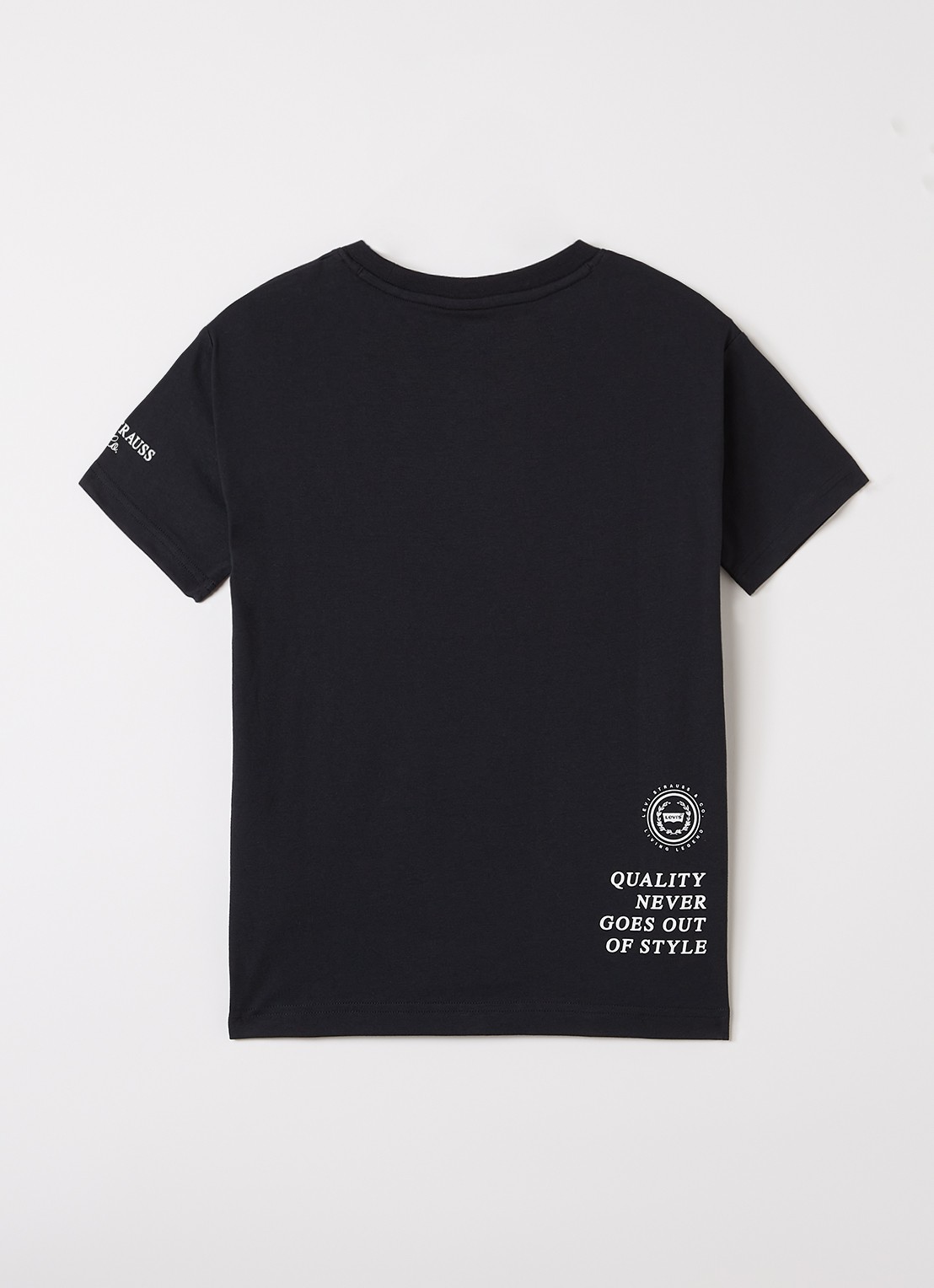 Levi's T-shirt met logoprint - voorkant 2 zwart