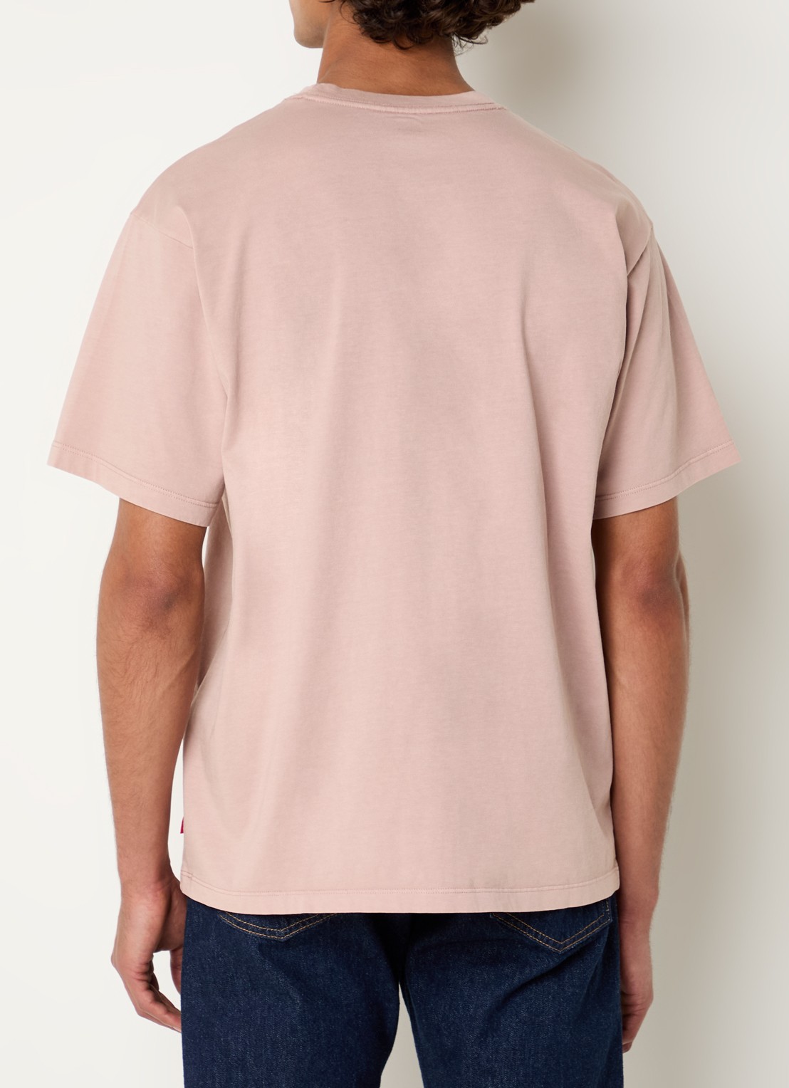 Levi's T-shirt met logoprint - achterkant oudroze