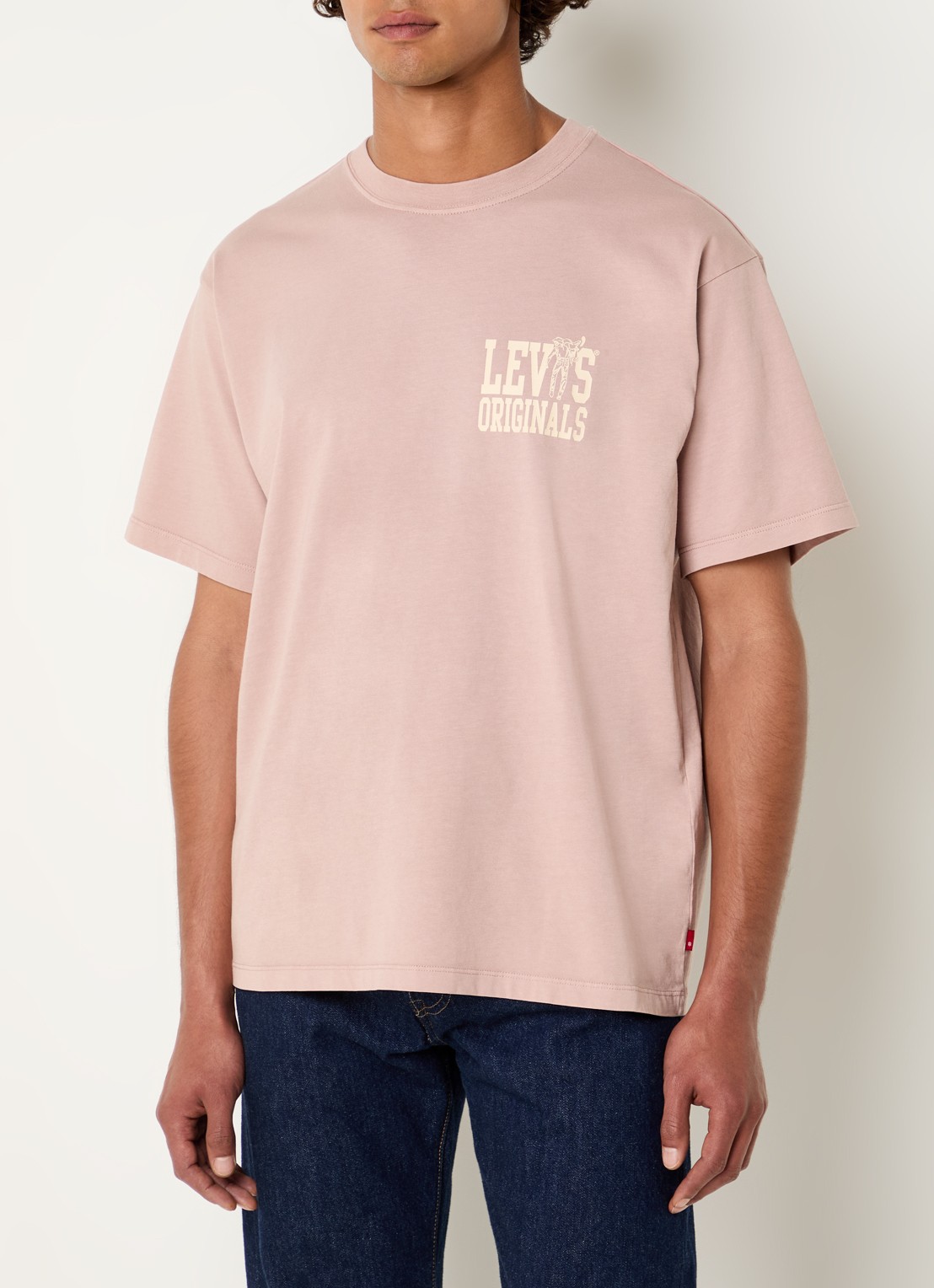 Levi's T-shirt met logoprint - detail 4 oudroze
