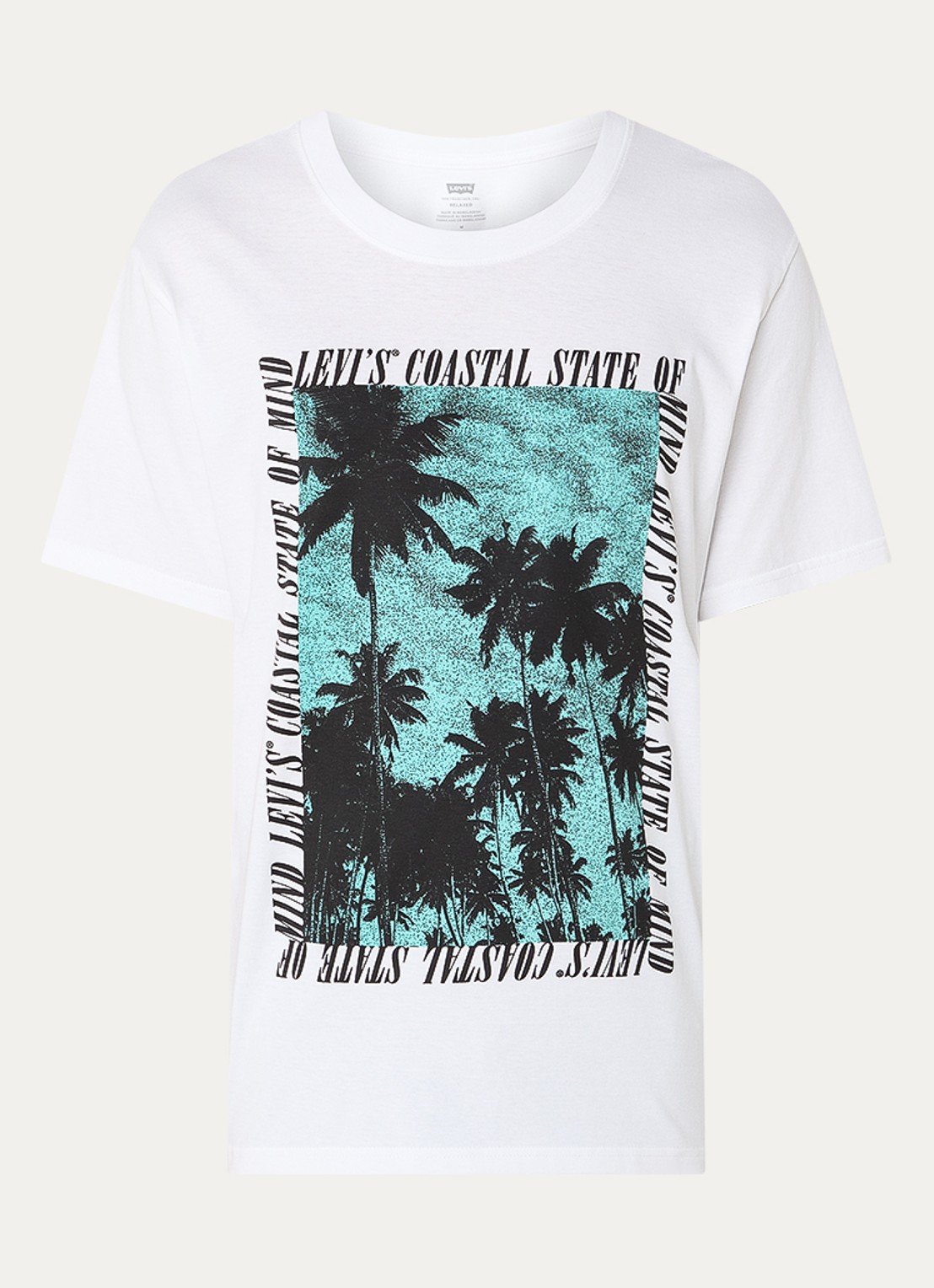 Levi's T-shirt met logoprint - voorkant 2 wit