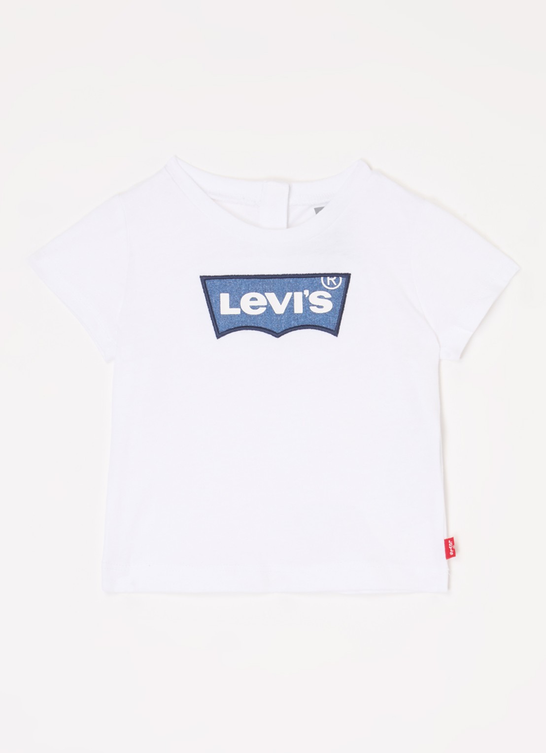 Levi's T-shirt met logoprint - voorkant wit