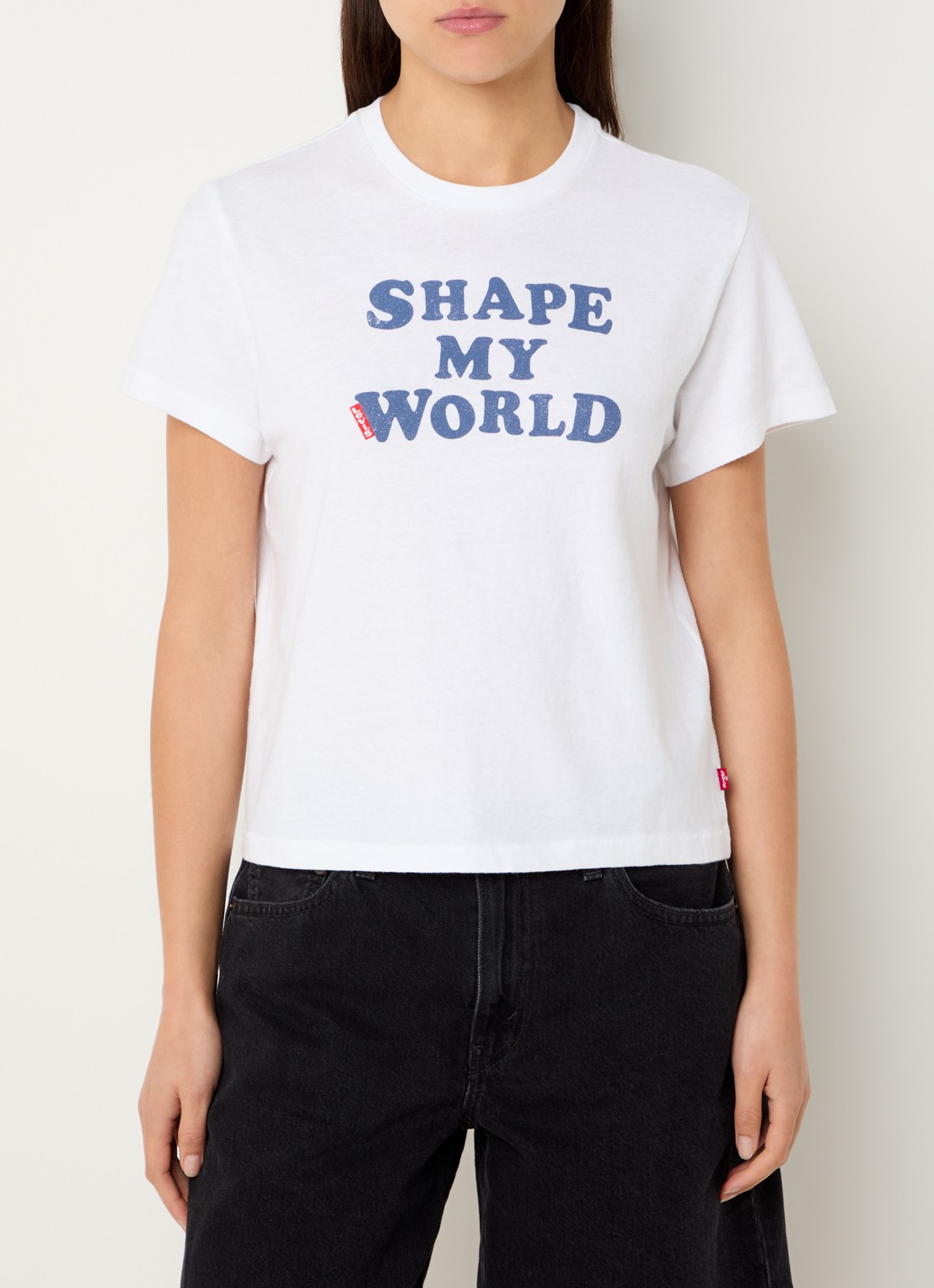 Levi's T-shirt met print - detail 3 wit