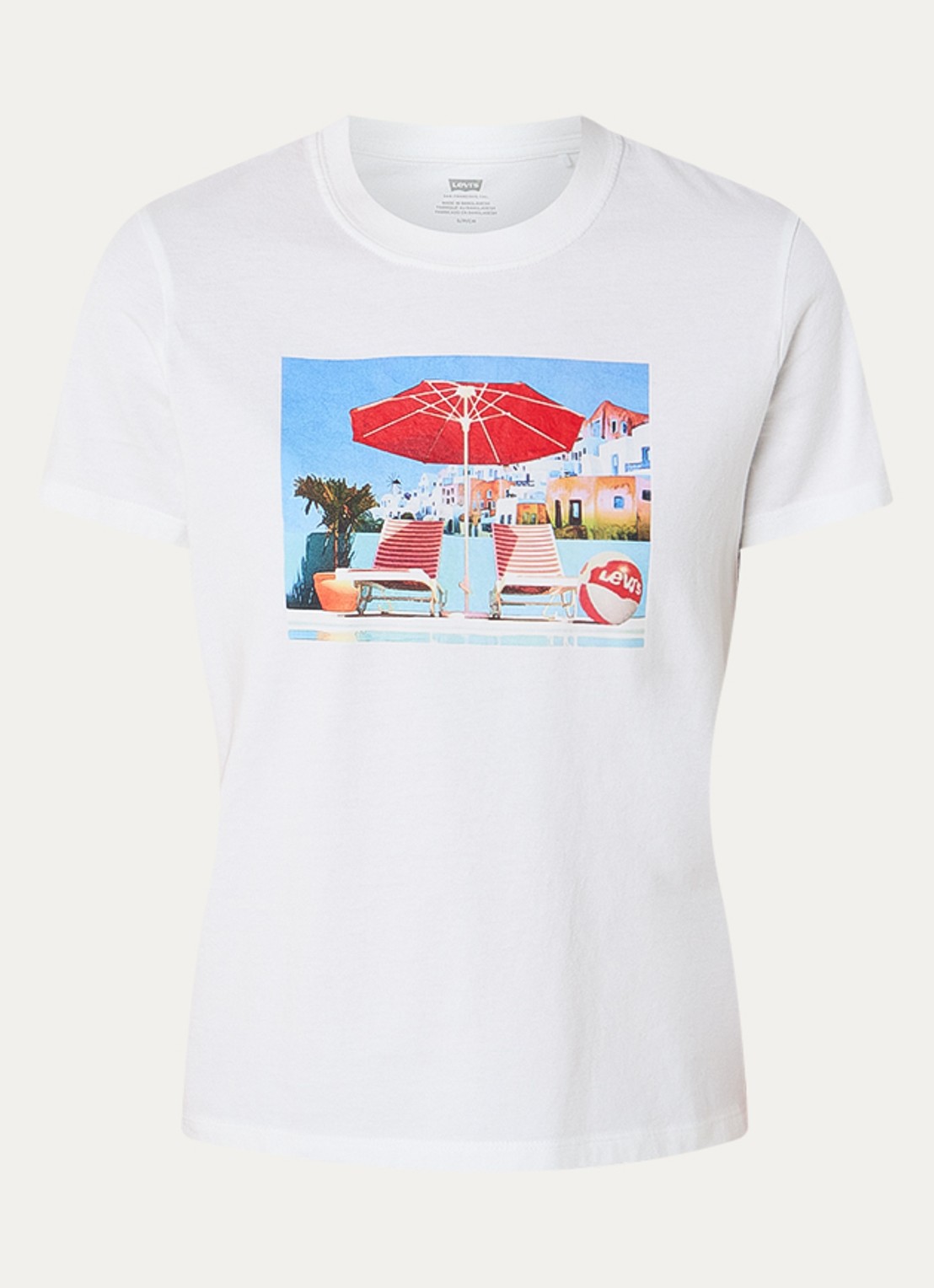 Levi's T-shirt met print - voorkant wit