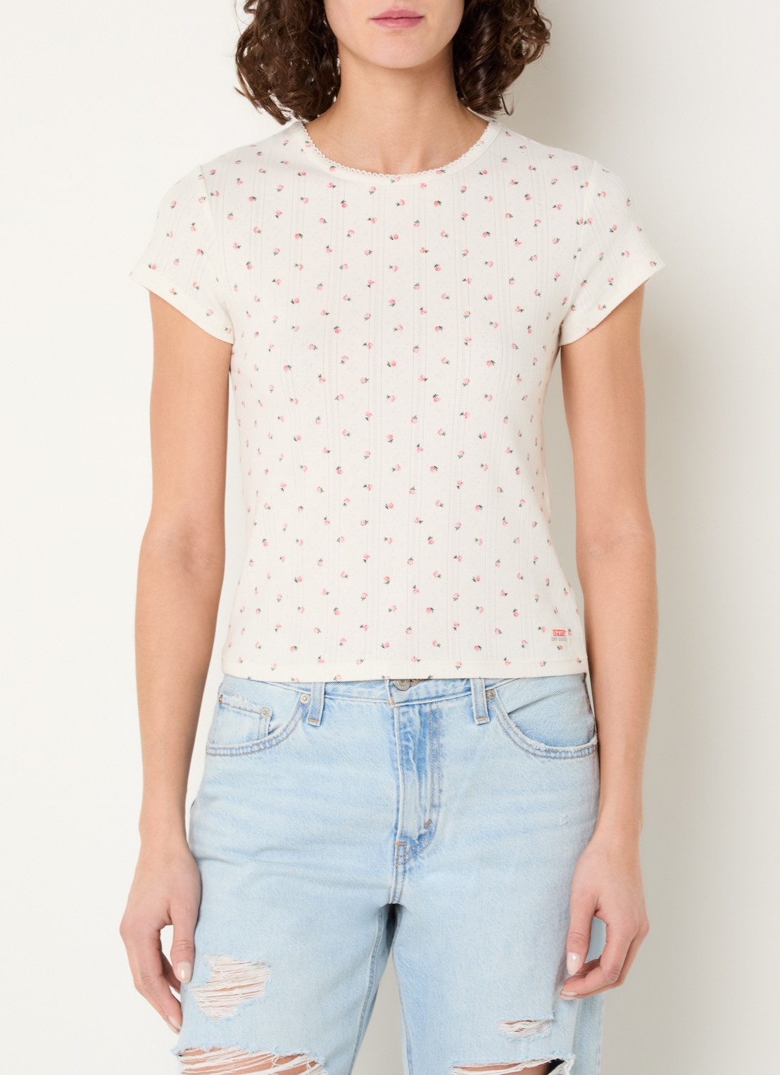 Levi's T-shirt met print - detail 4 wit