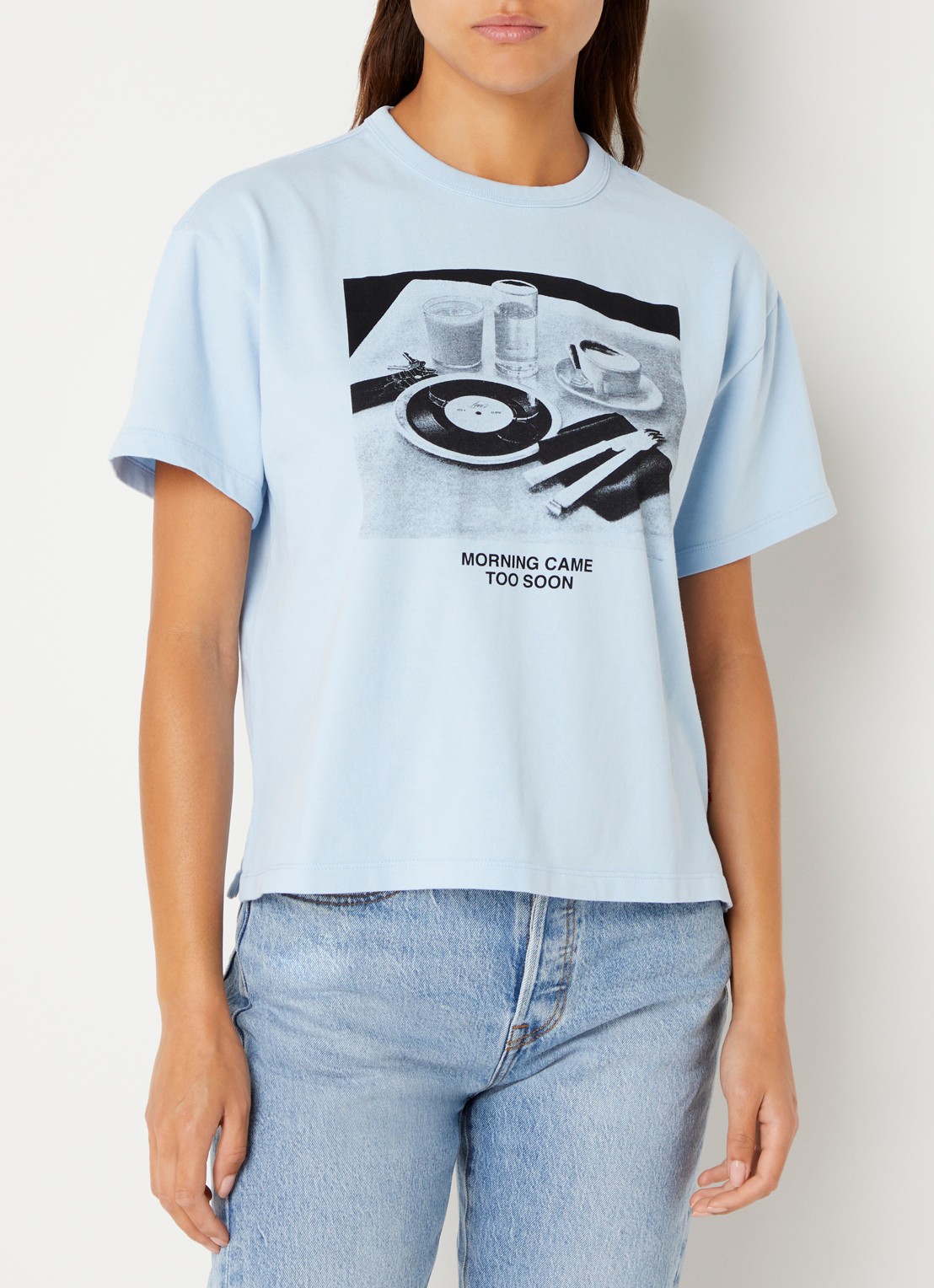Levi's T-shirt met print - detail 2 lichtblauw