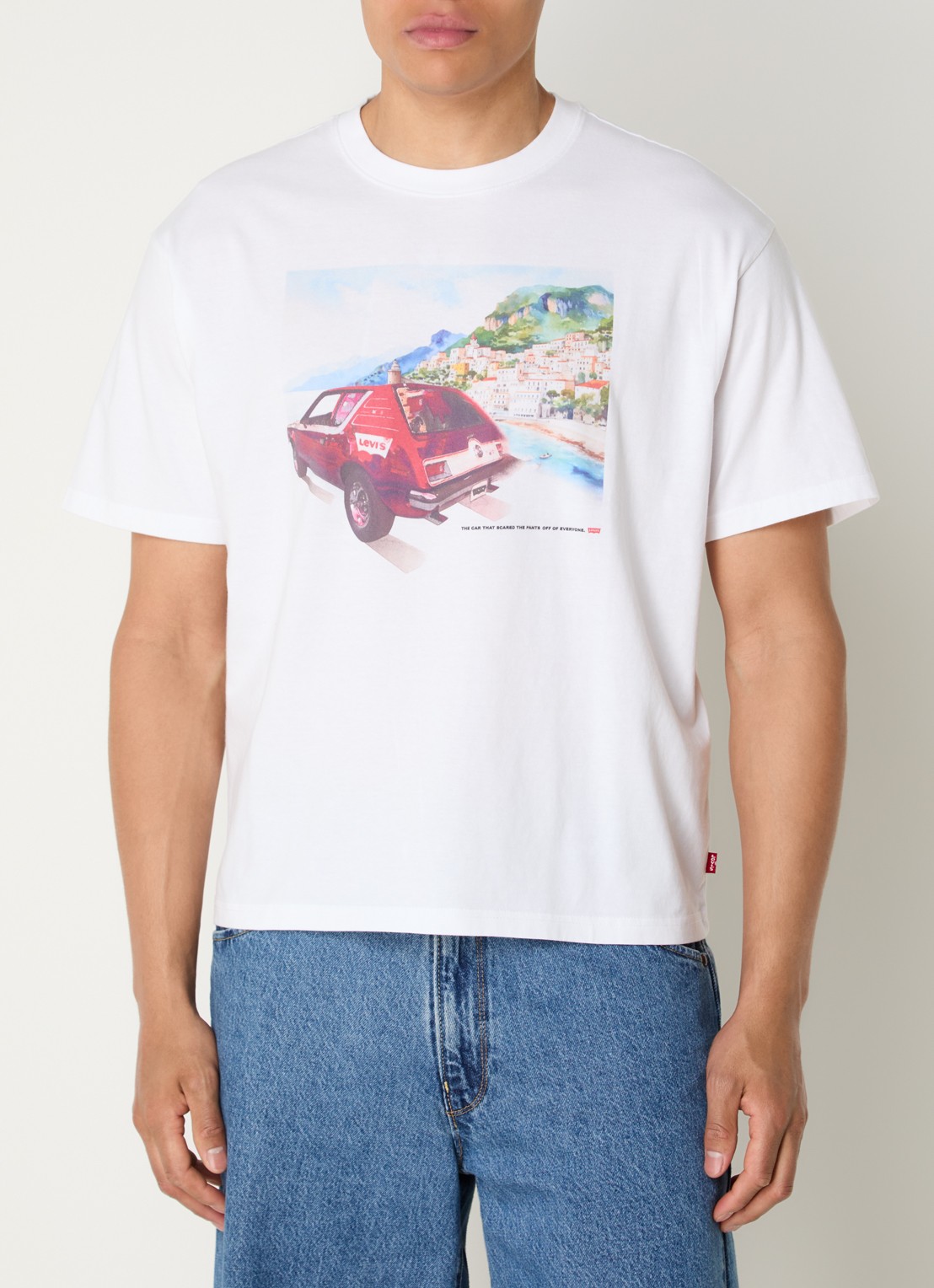 Levi's T-shirt met print - detail 4 wit