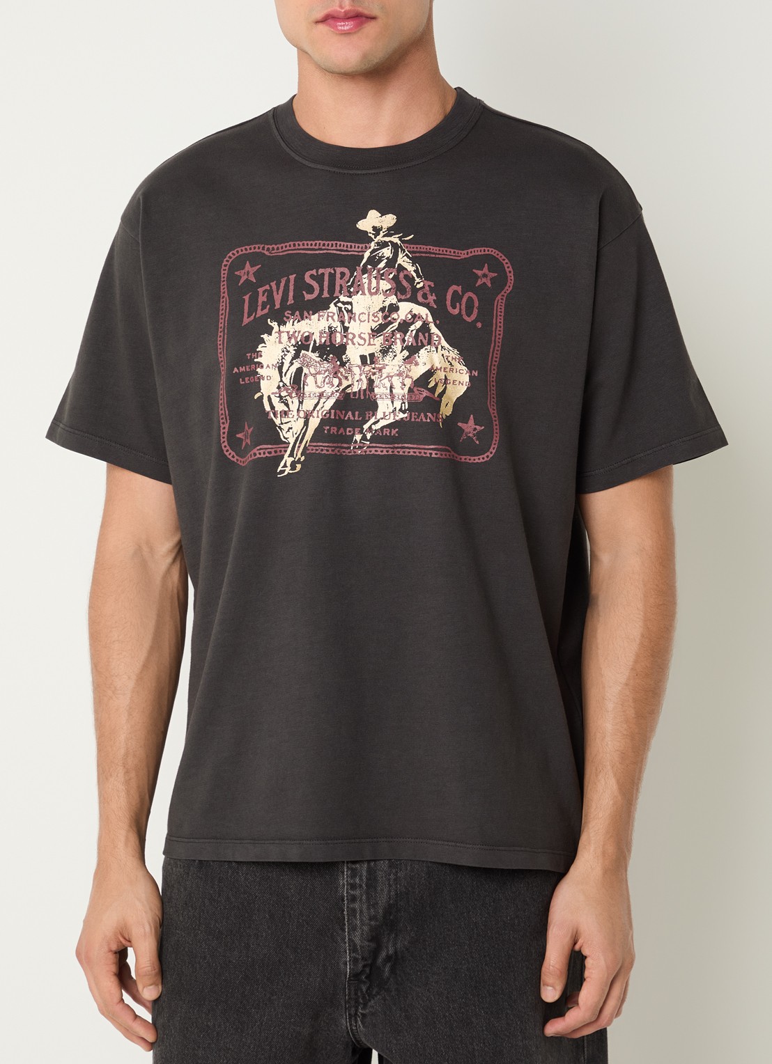 Levi's T-shirt met print - detail 3 antraciet