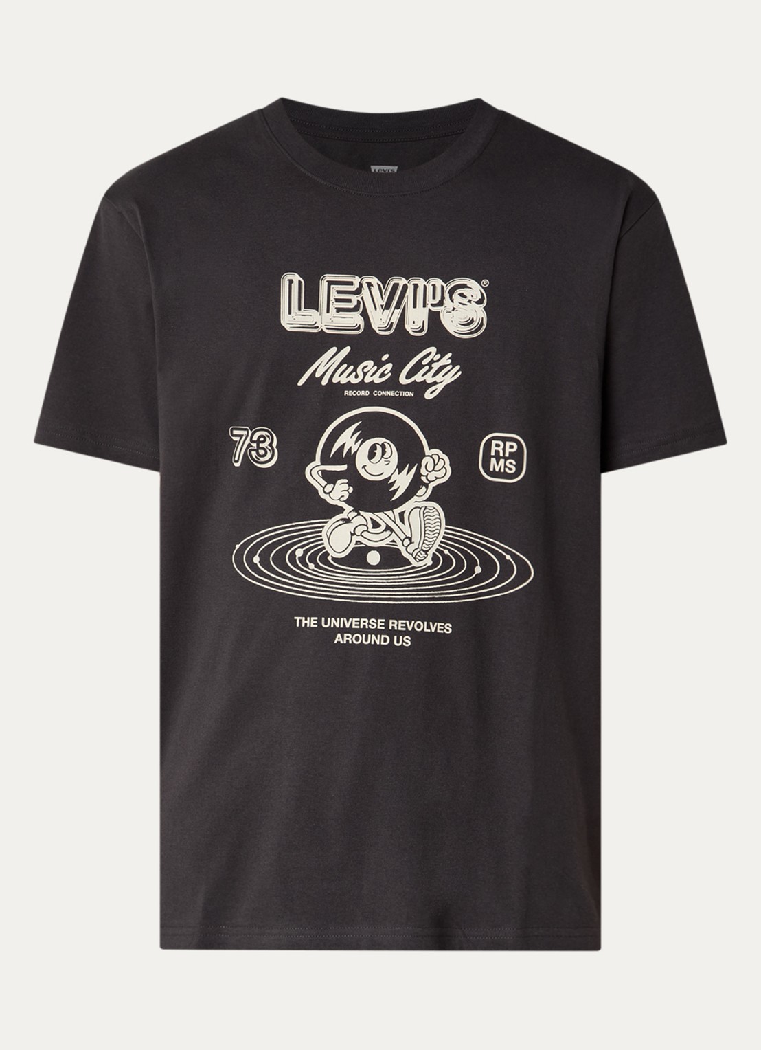 Levi's T-shirt met print - voorkant 3 antraciet