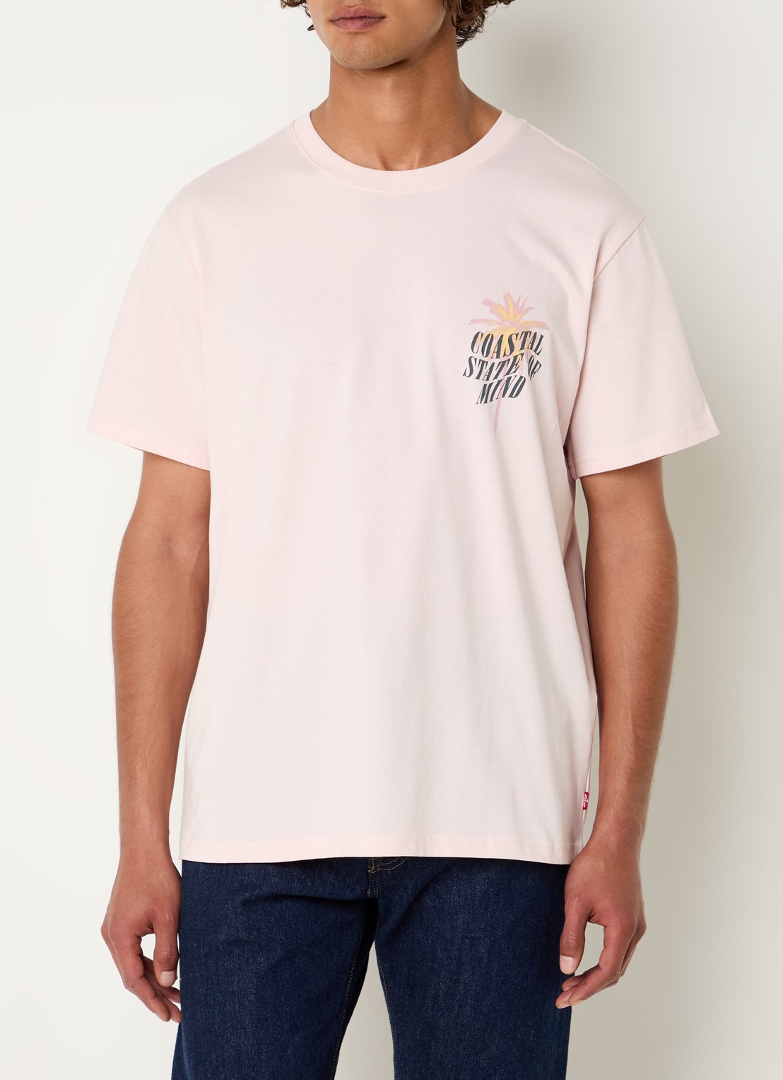 Levi's T-shirt met print  - achterkant lichtroze