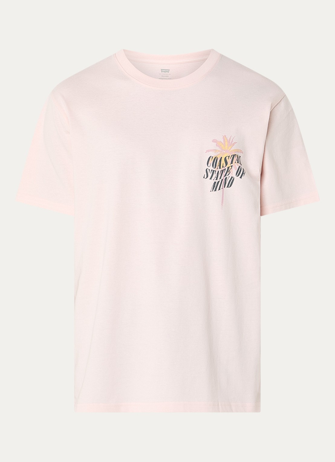 Levi's T-shirt met print  - voorkant 2 lichtroze