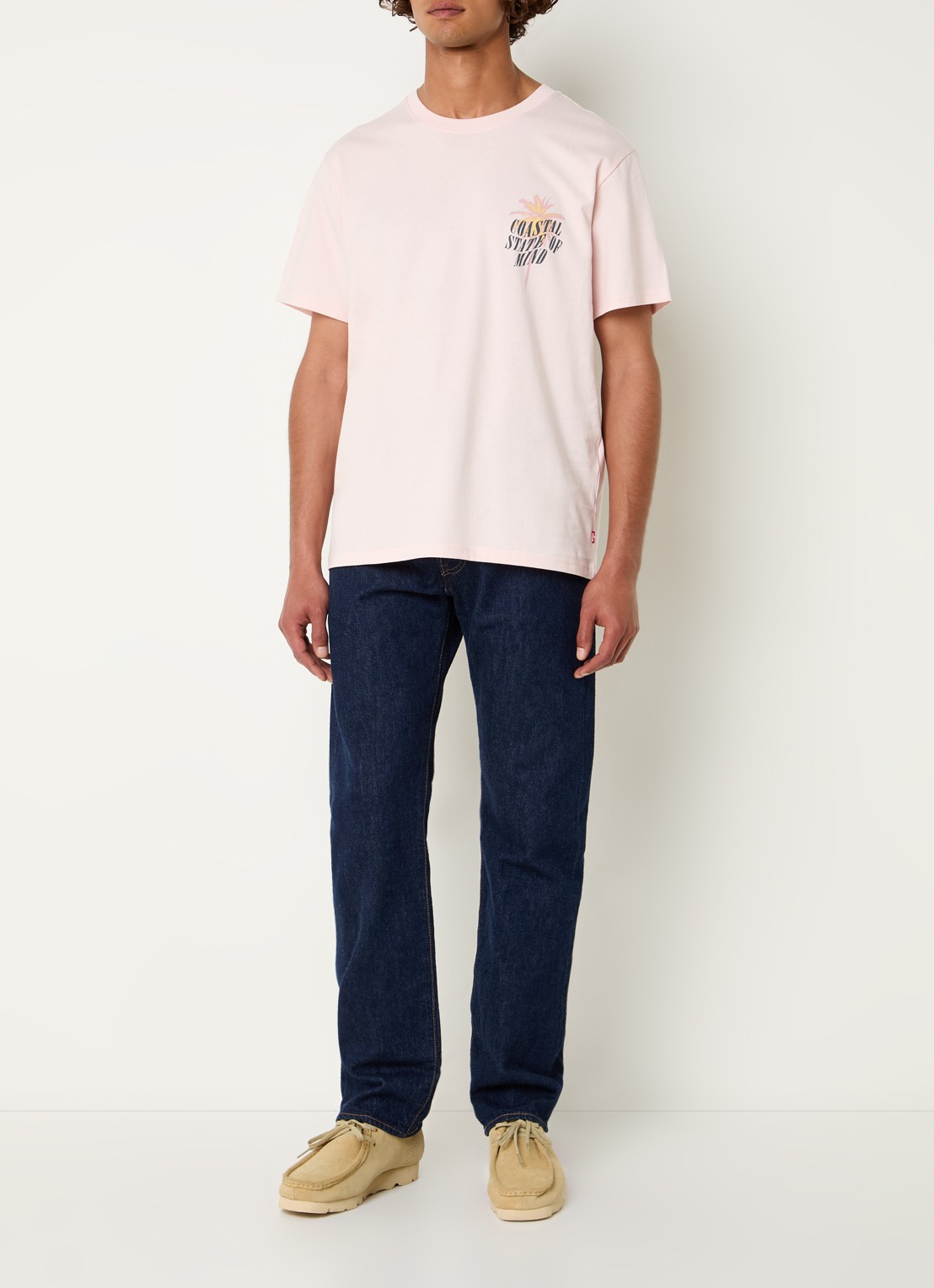 Levi's T-shirt met print  - voorkant 3 lichtroze