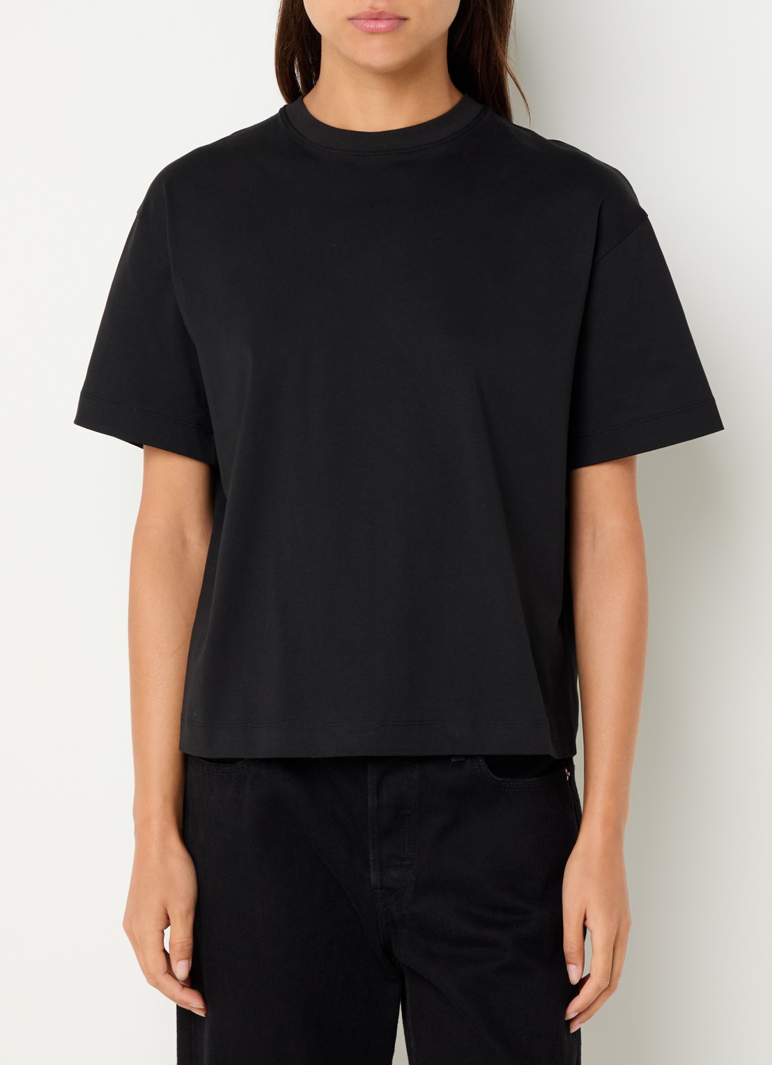 Levi's T-shirt met ronde hals - detail zwart