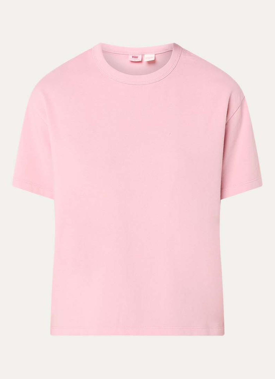 Levi's T-shirt met ronde hals - voorkant lichtroze
