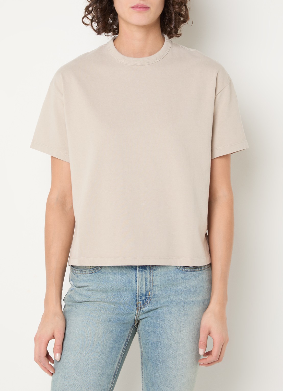 Levi's T-shirt met ronde hals - detail 4 beige