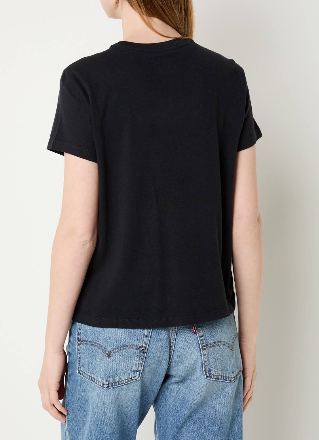 Levi's T-shirt met ronde hals - achterkant zwart