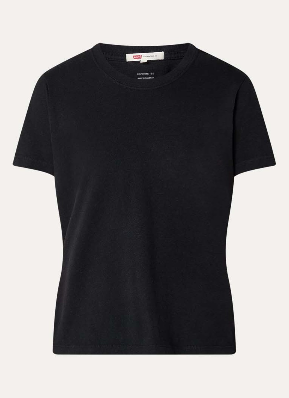Levi's T-shirt met ronde hals - voorkant 2 zwart