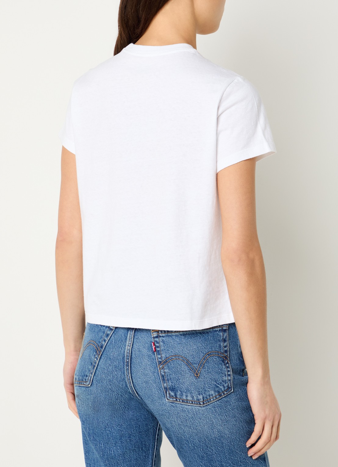 Levi's T-shirt met ronde hals - achterkant 4 wit